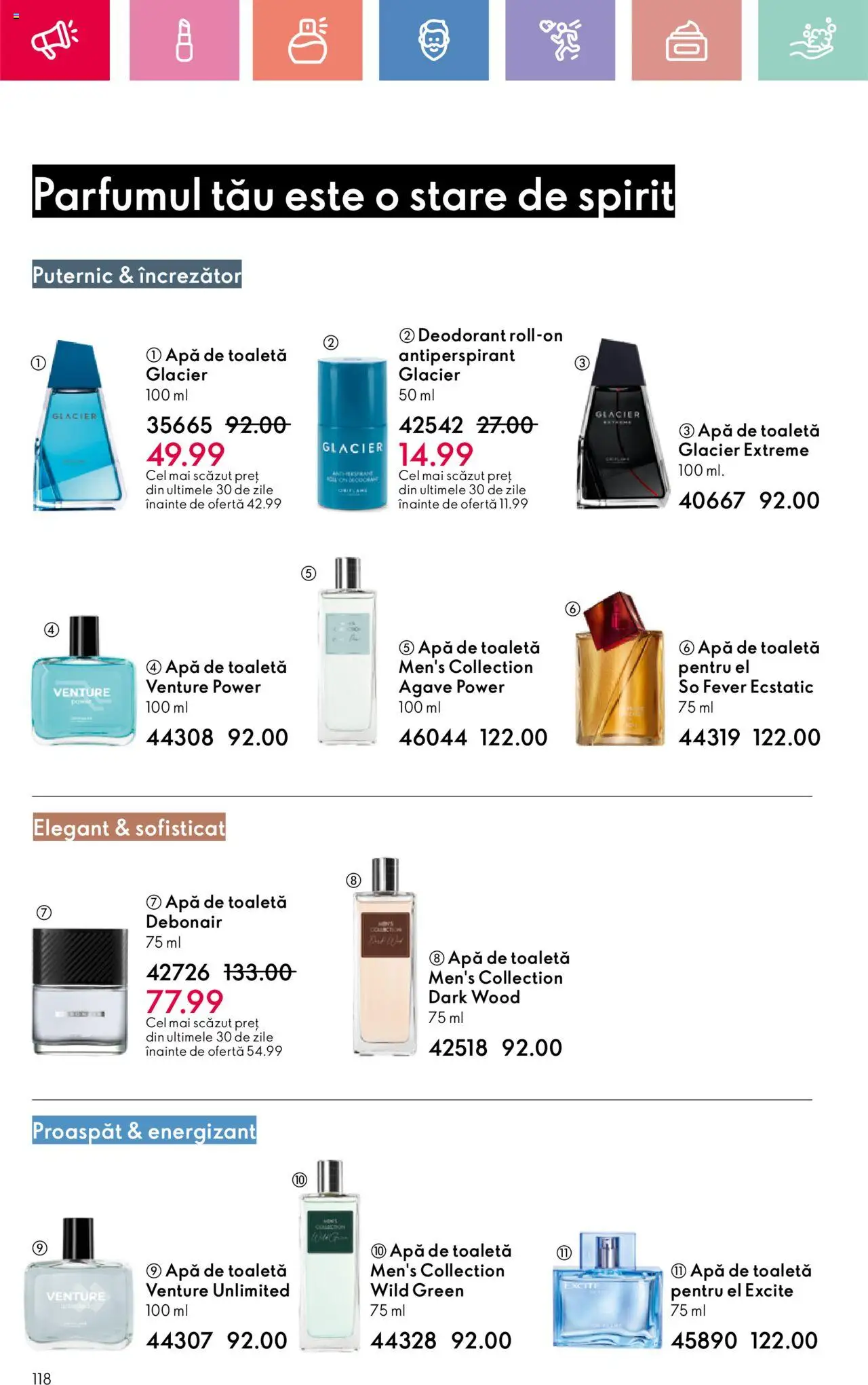 Catalog Oriflame 4 - 24 Mai 2025 | Pagina 118 | Produse: Toaletă, Apă de toaletă, Deodorant, Apă