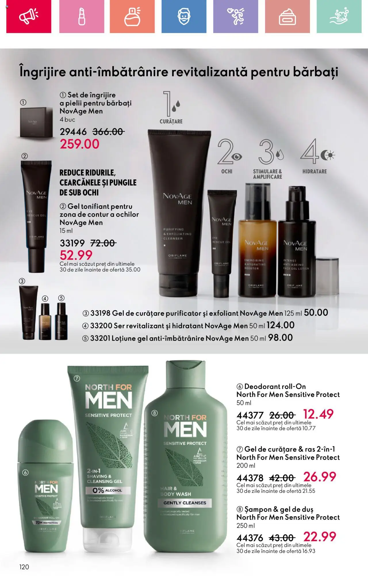 Catalog Oriflame 4 - 24 Mai 2025 | Pagina 120 | Produse: Gel tonifiant, Body, Duș, Deodorant