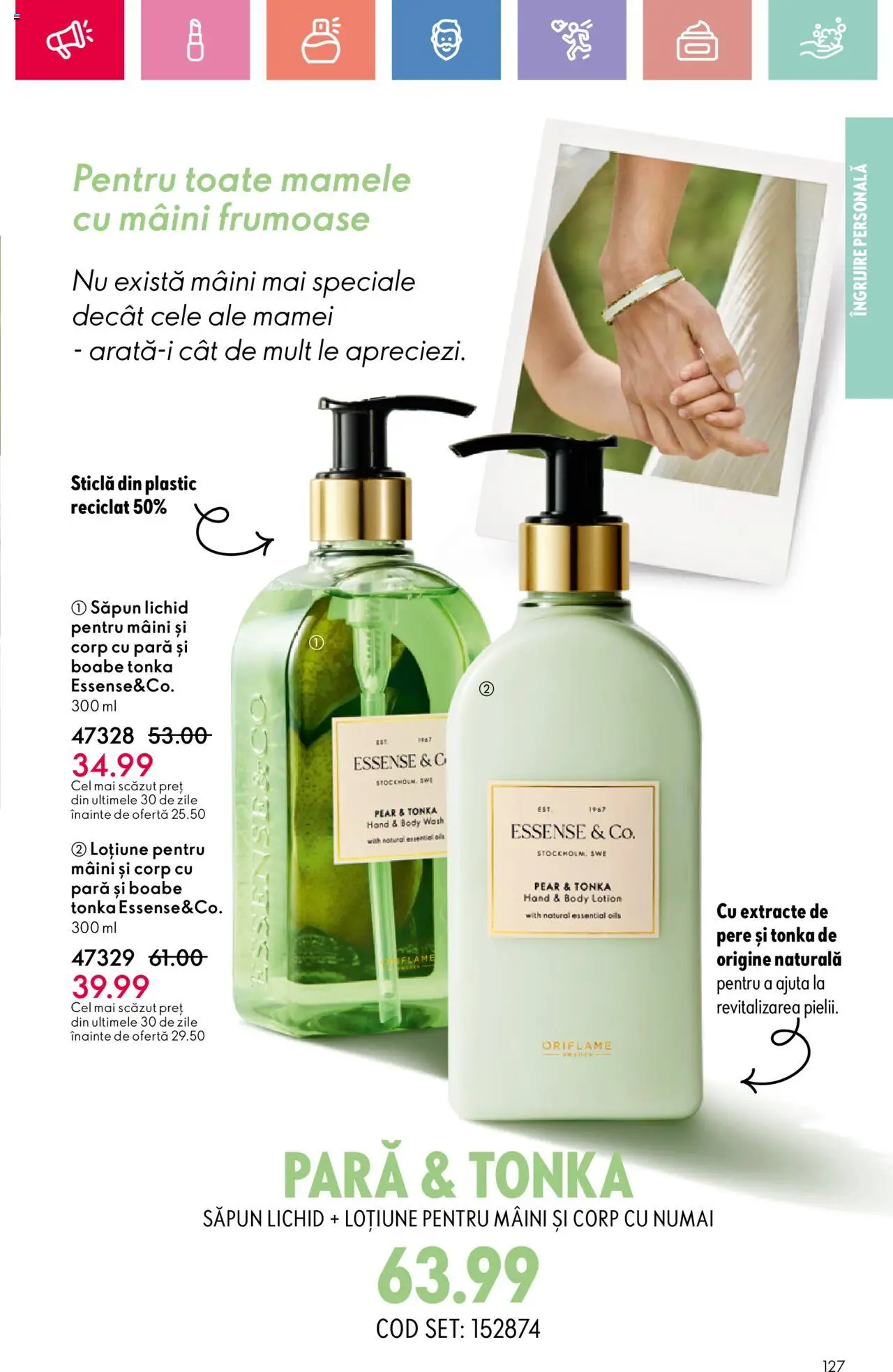 Catalog Oriflame 4 - 24 Mai 2025 | Pagina 127 | Produse: Pară, Body, Săpun, Săpun lichid