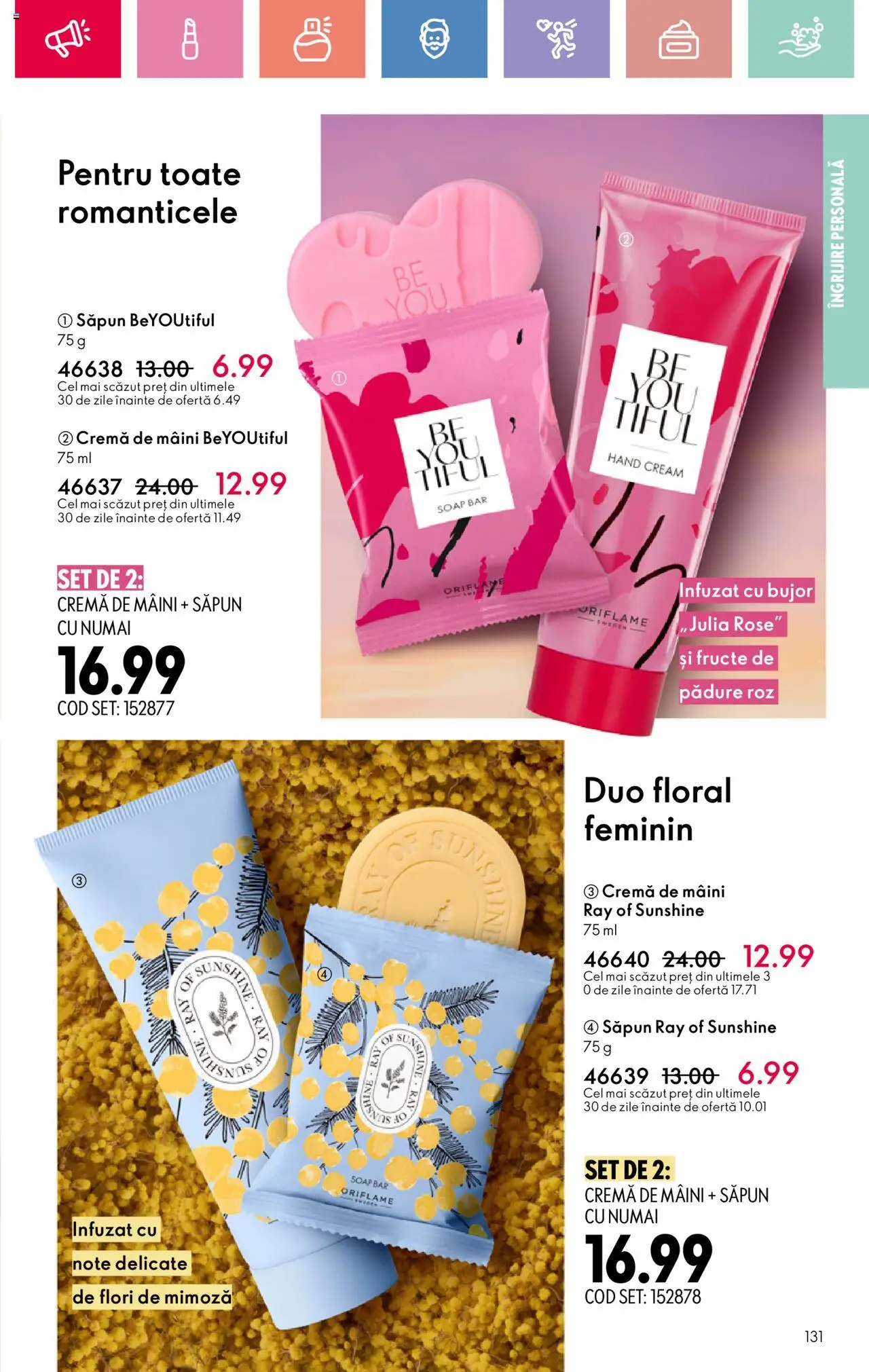 Catalog Oriflame 4 - 24 Mai 2025 | Pagina 131 | Produse: Cremă, Cremă de mâini, Săpun, Fructe