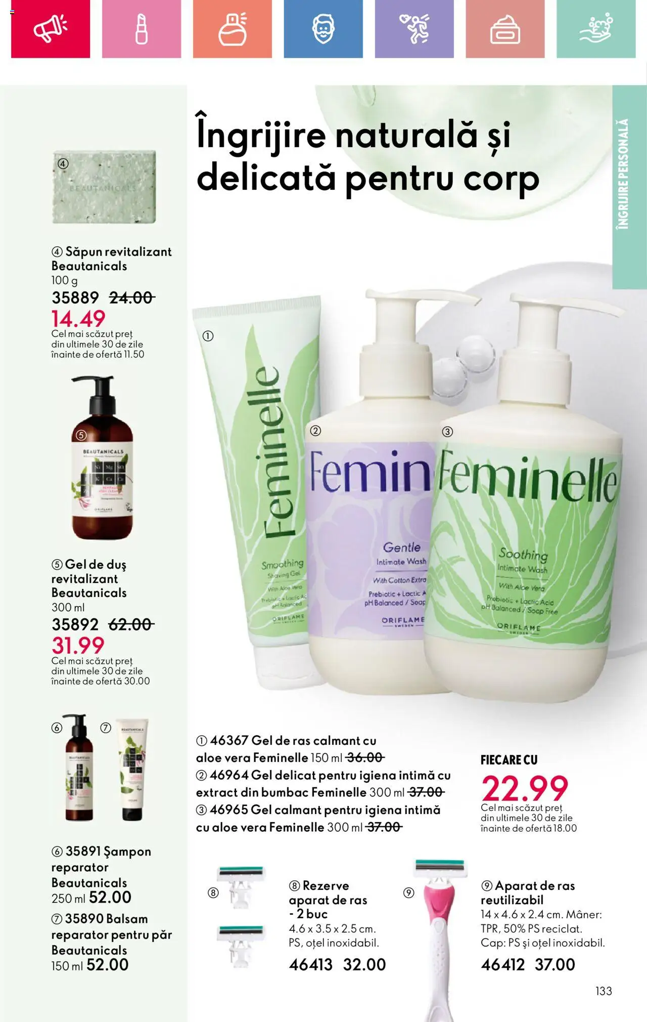 Catalog Oriflame 4 - 24 Mai 2025 | Pagina 133 | Produse: Mâner, Duș, Șampon, Săpun