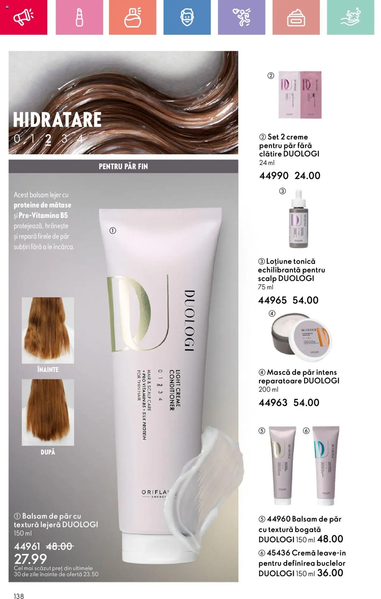 Catalog Oriflame 4 - 24 Mai 2025 | Pagina 138 | Produse: Balsam, Mască de păr, Balsam de păr, Cremă