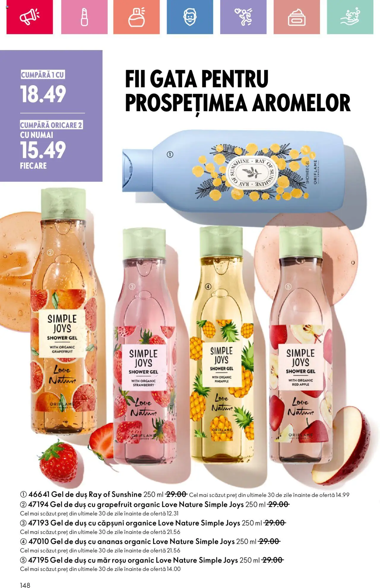Catalog Oriflame 4 - 24 Mai 2025 | Pagina 148 | Produse: Duș, Apple, Ananas, Căpșuni
