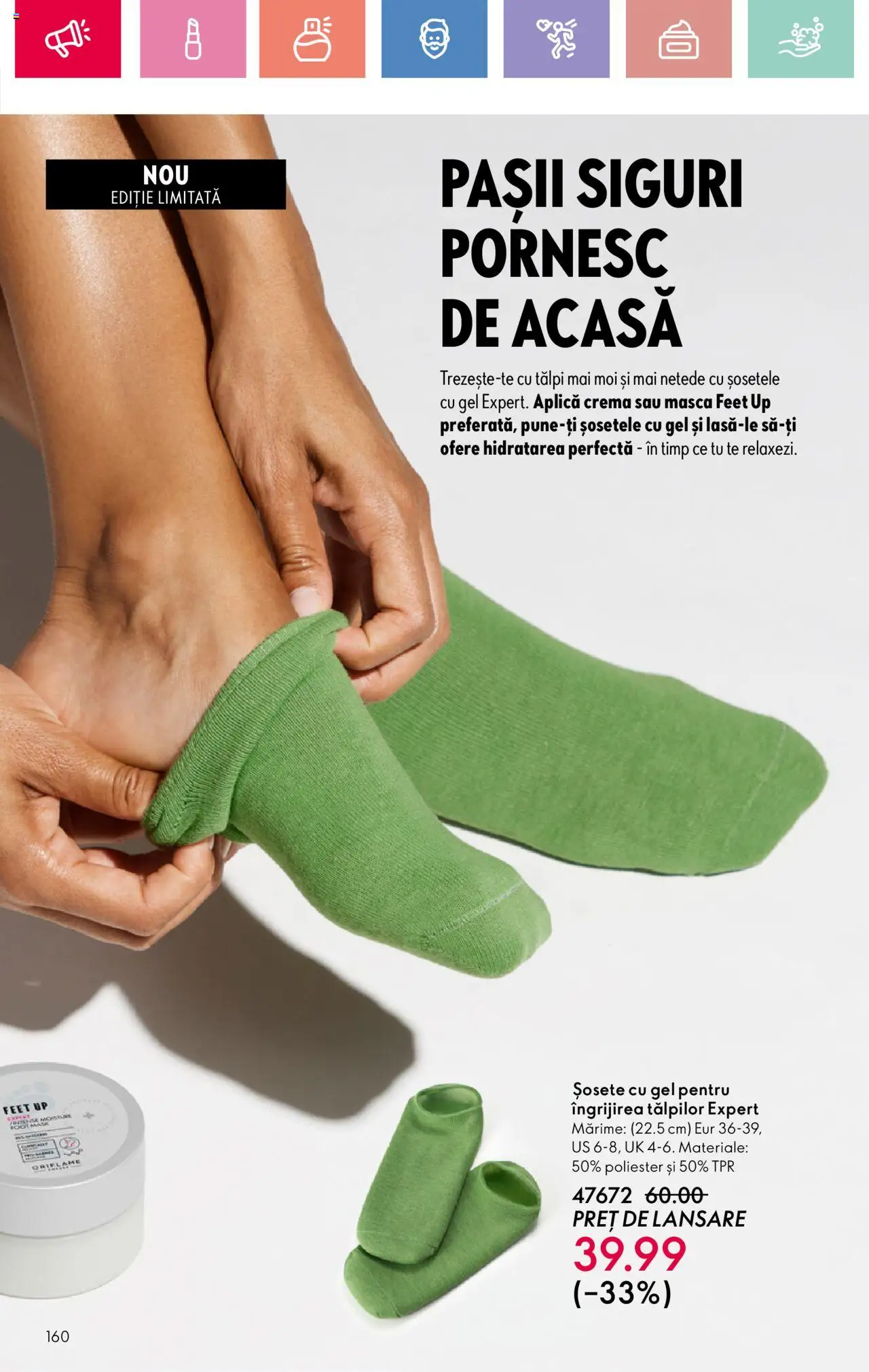Catalog Oriflame 4 - 24 Mai 2025 | Pagina 160 | Produse: Cremă, Șosete