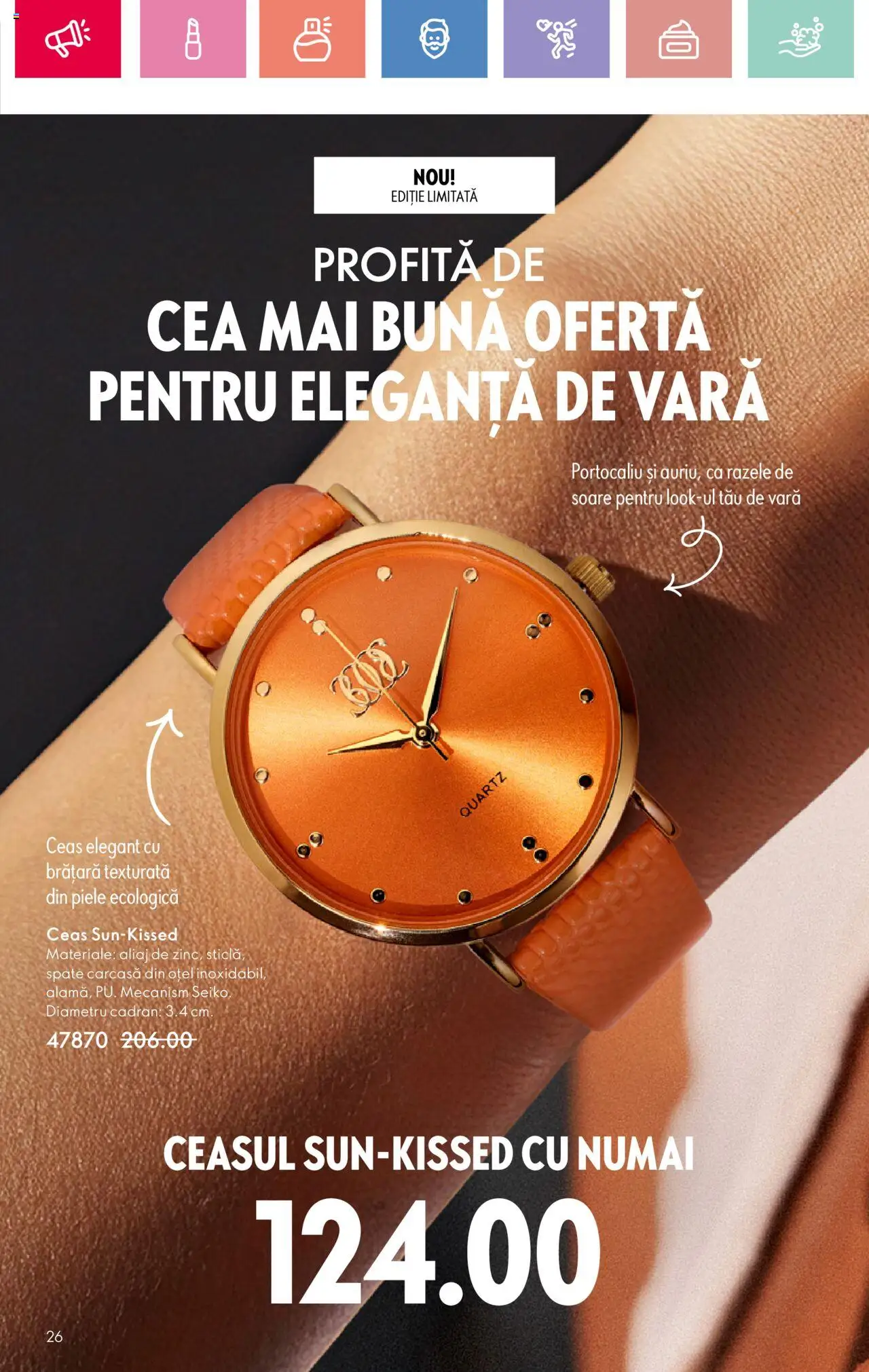 Catalog Oriflame 4 - 24 Mai 2025 | Pagina 26 | Produse: Ceas, Carcasă, Brățară