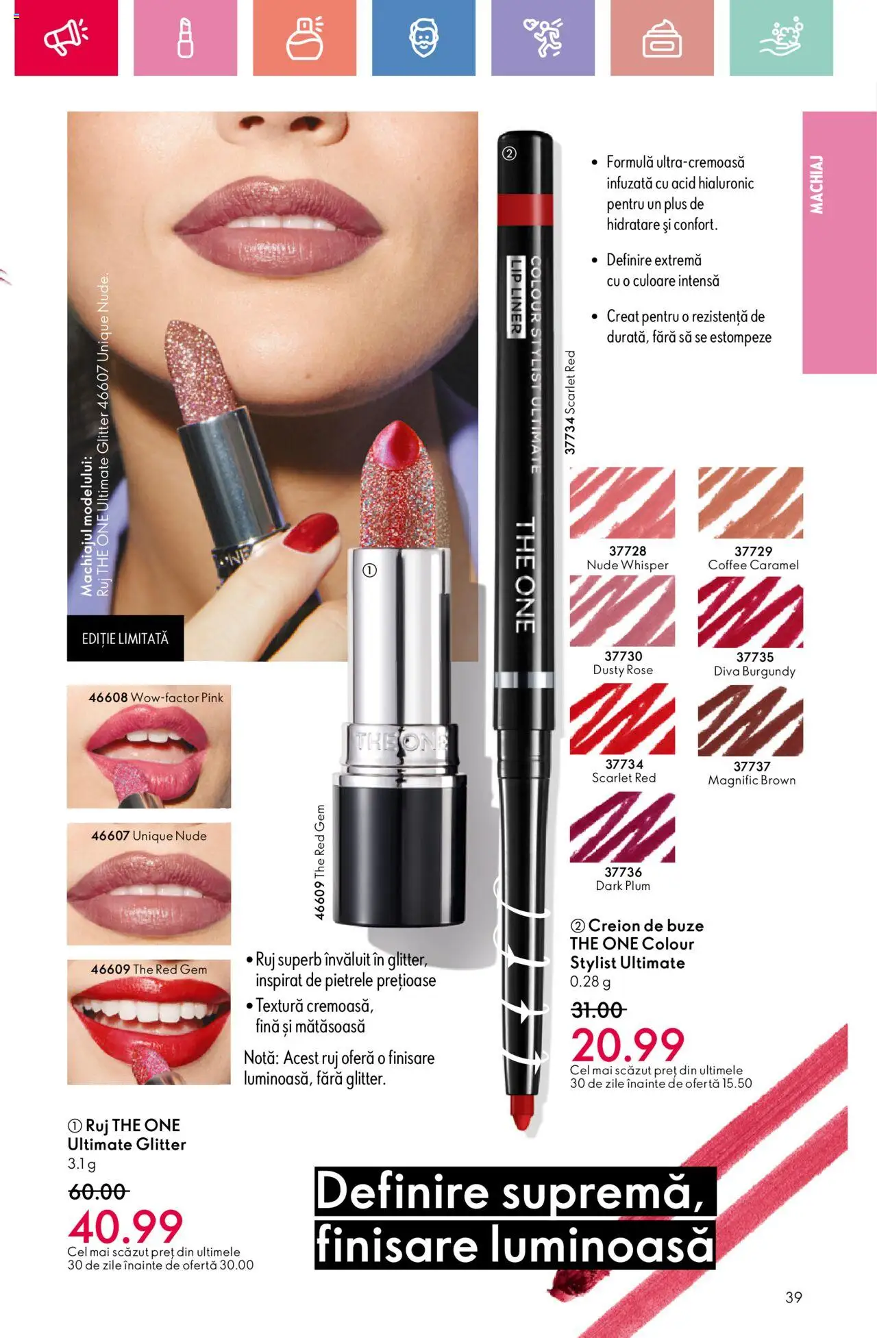 Catalog Oriflame 4 - 24 Mai 2025 | Pagina 39 | Produse: Machiaj, Ruj, Gem