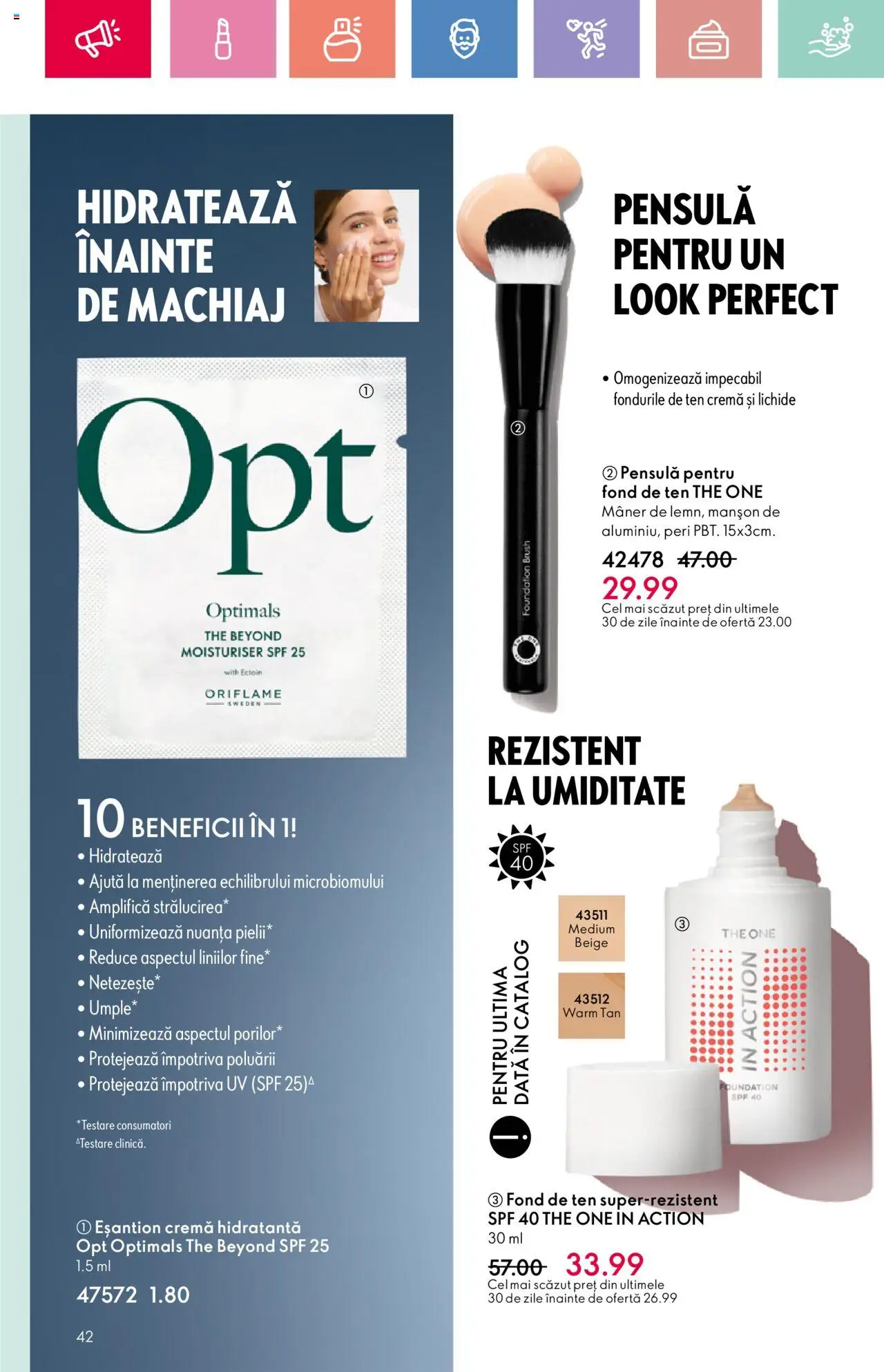 Catalog Oriflame 4 - 24 Mai 2025 | Pagina 42 | Produse: Fond de ten, Arapsaçı, Machiaj, Cremă