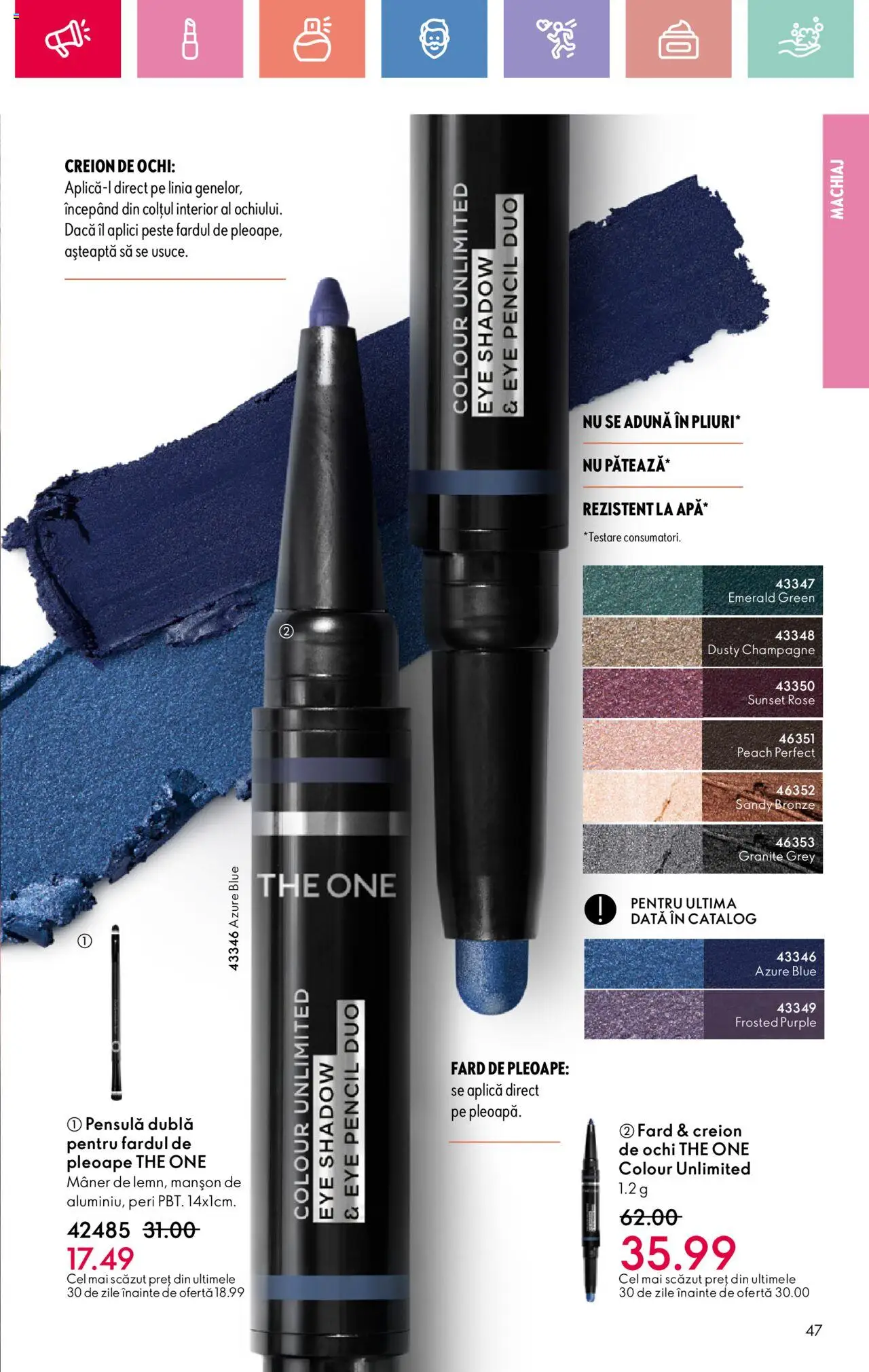 Catalog Oriflame 4 - 24 Mai 2025 | Pagina 47 | Produse: Mâner, Machiaj, Creion de ochi, Pește