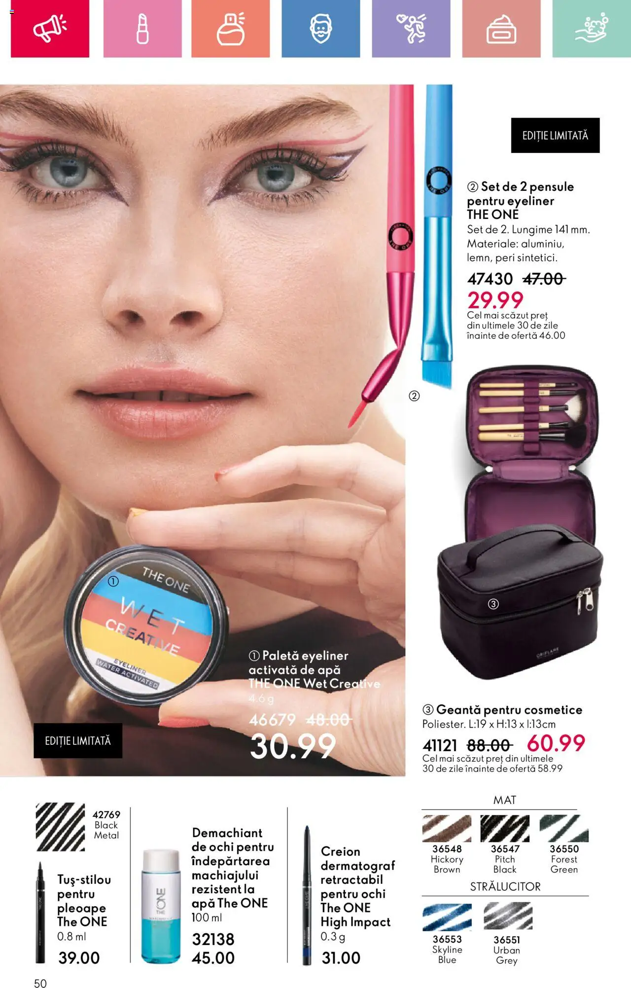 Catalog Oriflame 4 - 24 Mai 2025 | Pagina 50 | Produse: Geantă pentru cosmetice, Demachiant, Peluş Köpek Yatağı, Demachiant de ochi