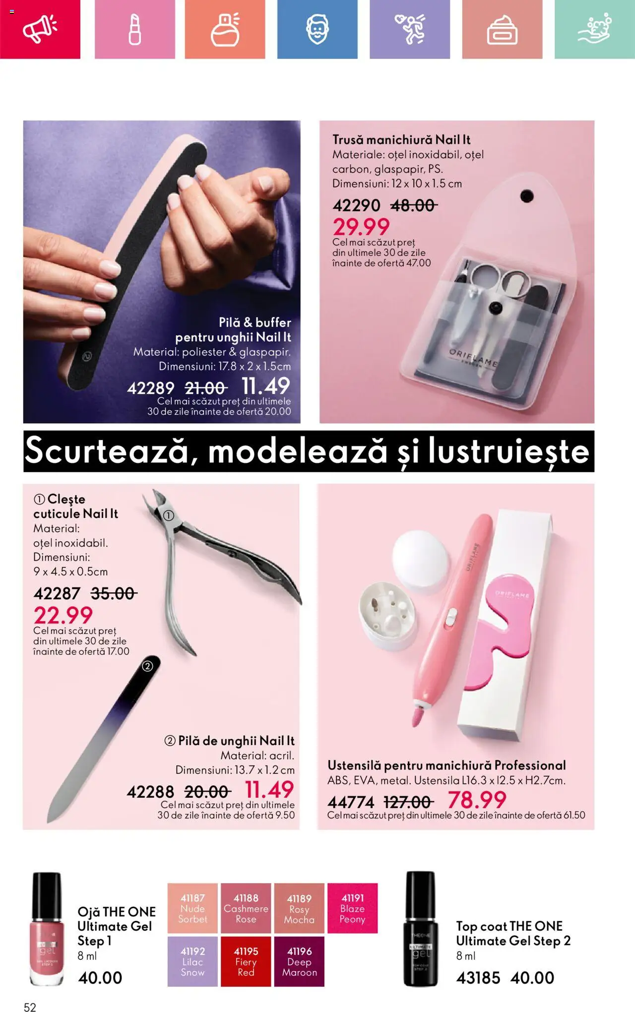 Catalog Oriflame 4 - 24 Mai 2025 | Pagina 52 | Produse: Top coat, Clește, Top, Ojă