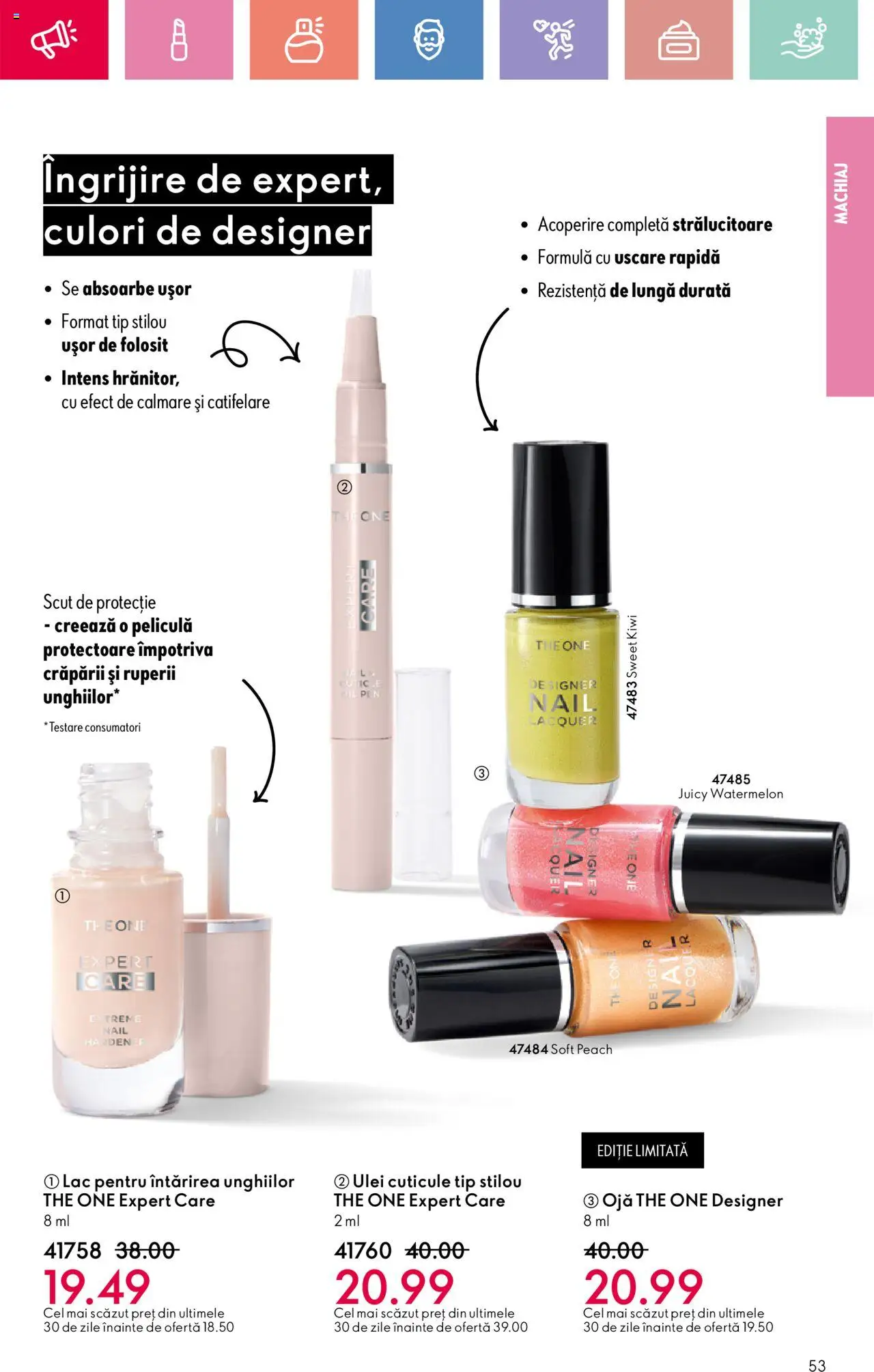 Catalog Oriflame 4 - 24 Mai 2025 | Pagina 53 | Produse: Machiaj, Ulei, Kiwi, Ojă