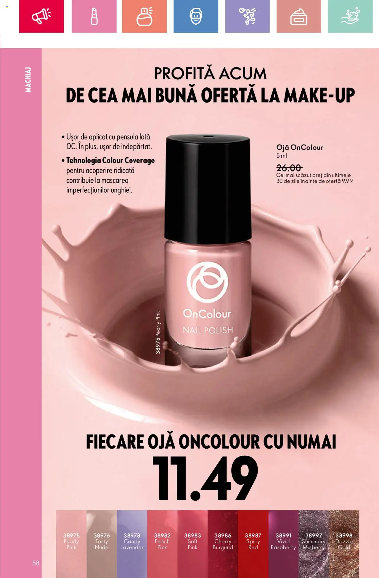 Catalog Oriflame 4 - 24 Mai 2025 | Pagina 58 | Produse: Machiaj, Ojă