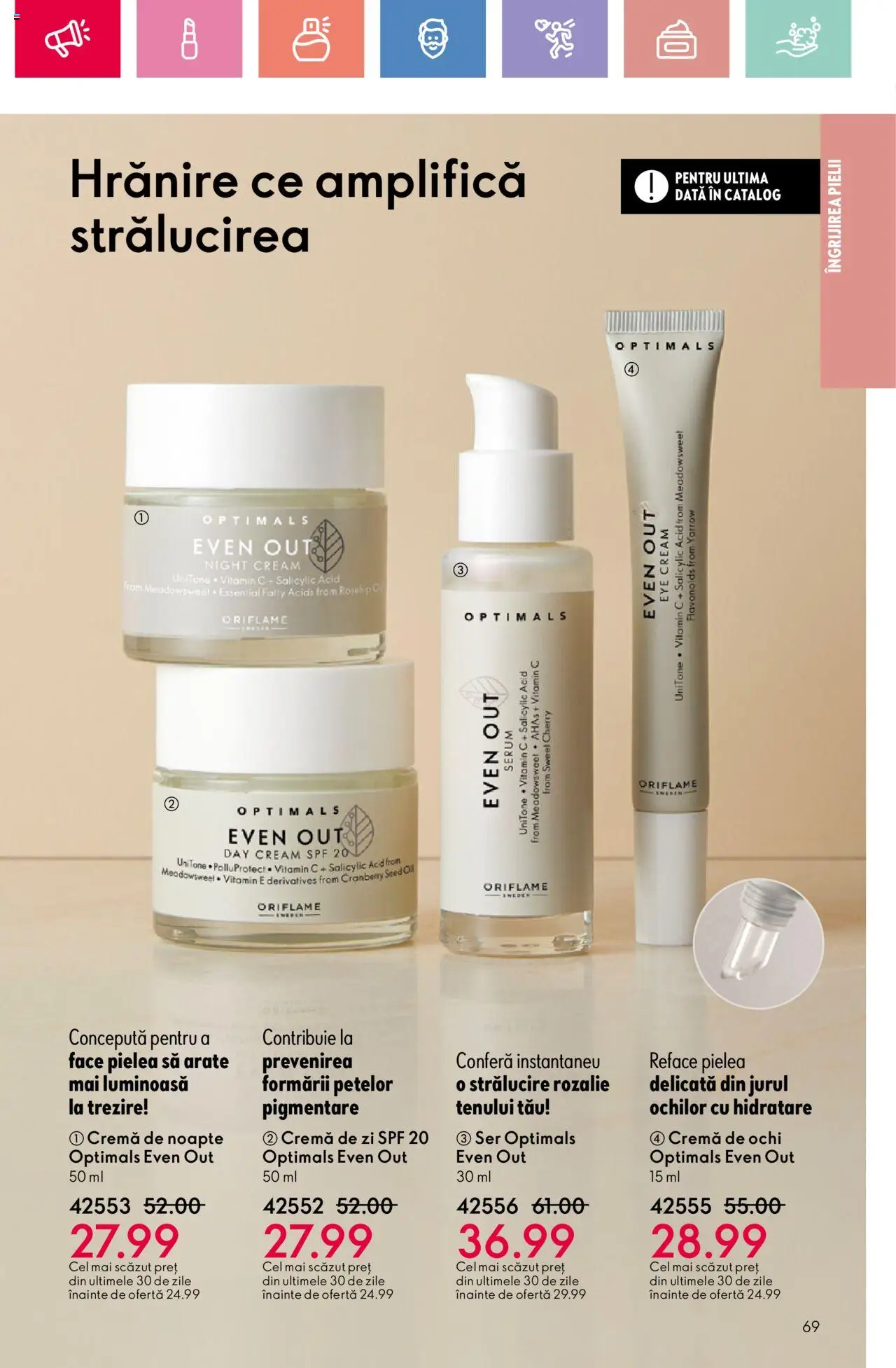 Catalog Oriflame 4 - 24 Mai 2025 | Pagina 69 | Produse: Serum, Cremă de zi, Cremă de noapte, Cremă