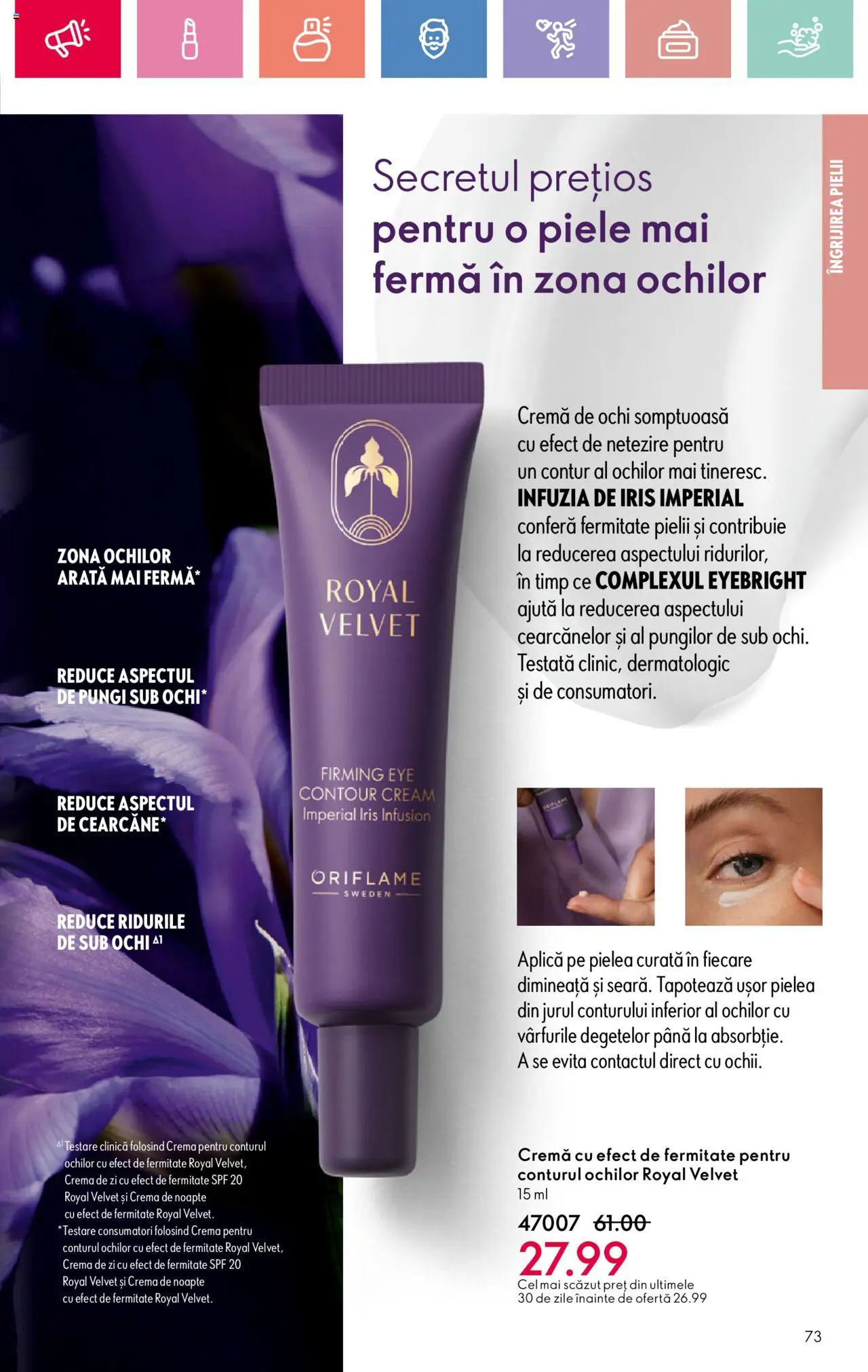 Catalog Oriflame 4 - 24 Mai 2025 | Pagina 73 | Produse: Cremă de zi, Cremă de noapte, Cremă