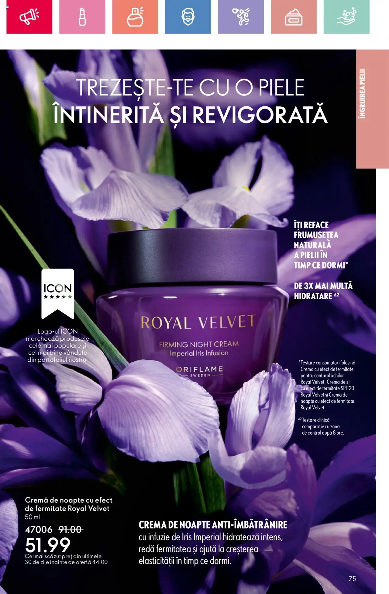 Catalog Oriflame 4 - 24 Mai 2025 | Pagina 75 | Produse: Cremă de zi, Cremă de noapte, Cremă