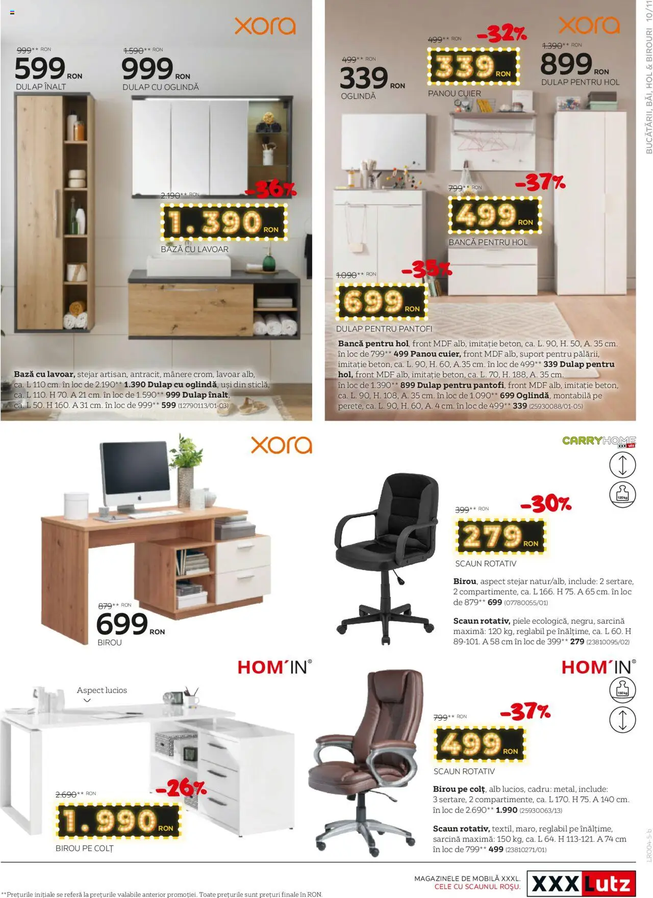 Catalog XXXLutz 14 Aprilie - 4 Mai 2025 | Pagina 11 | Produse: Çikolatalı gofret, Scaun, Lavoar, Bancă