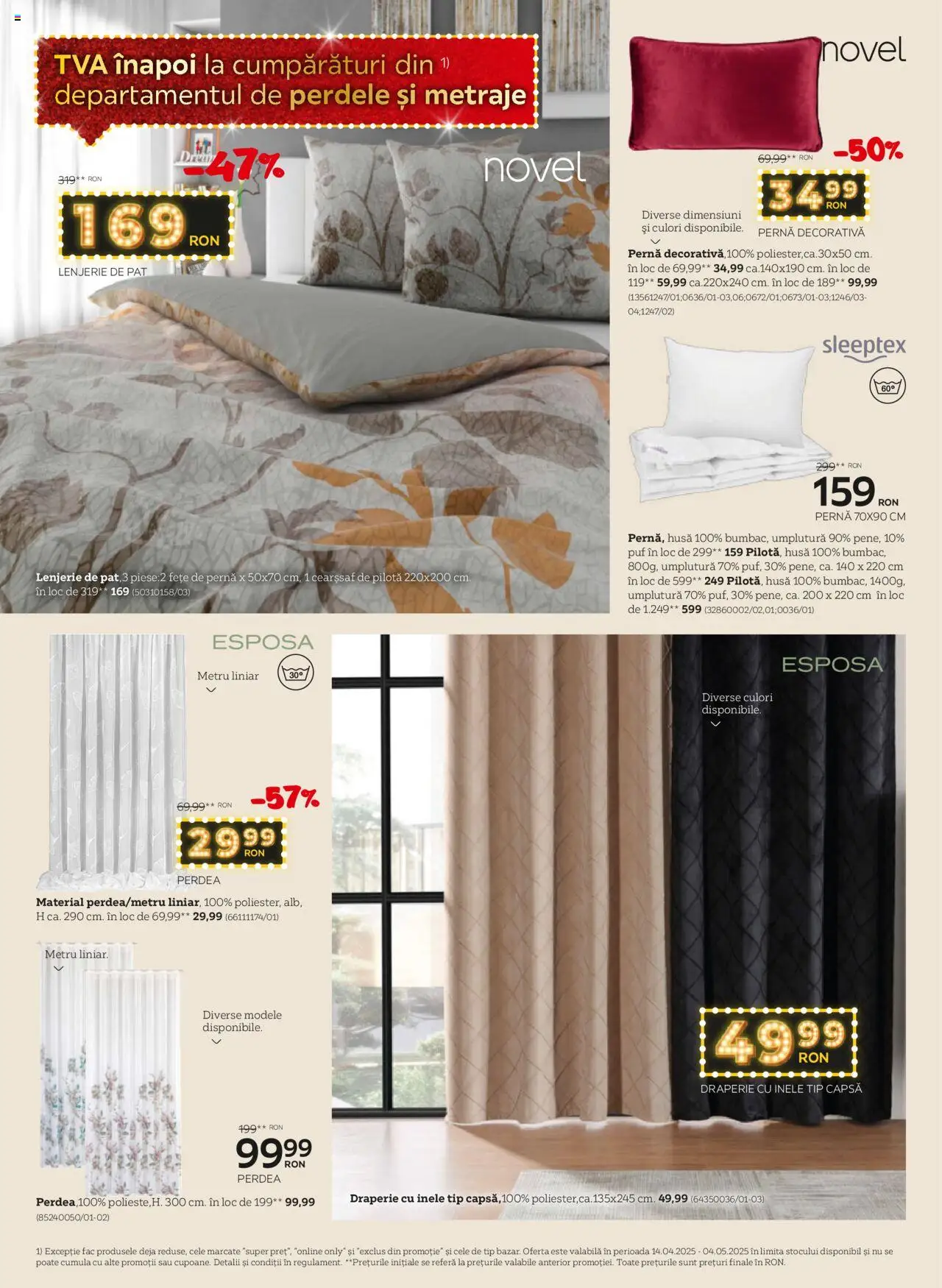 Catalog XXXLutz 14 Aprilie - 4 Mai 2025 | Pagina 12 | Produse: Lenjerie de pat, Pernă, Pilotă, Perdea