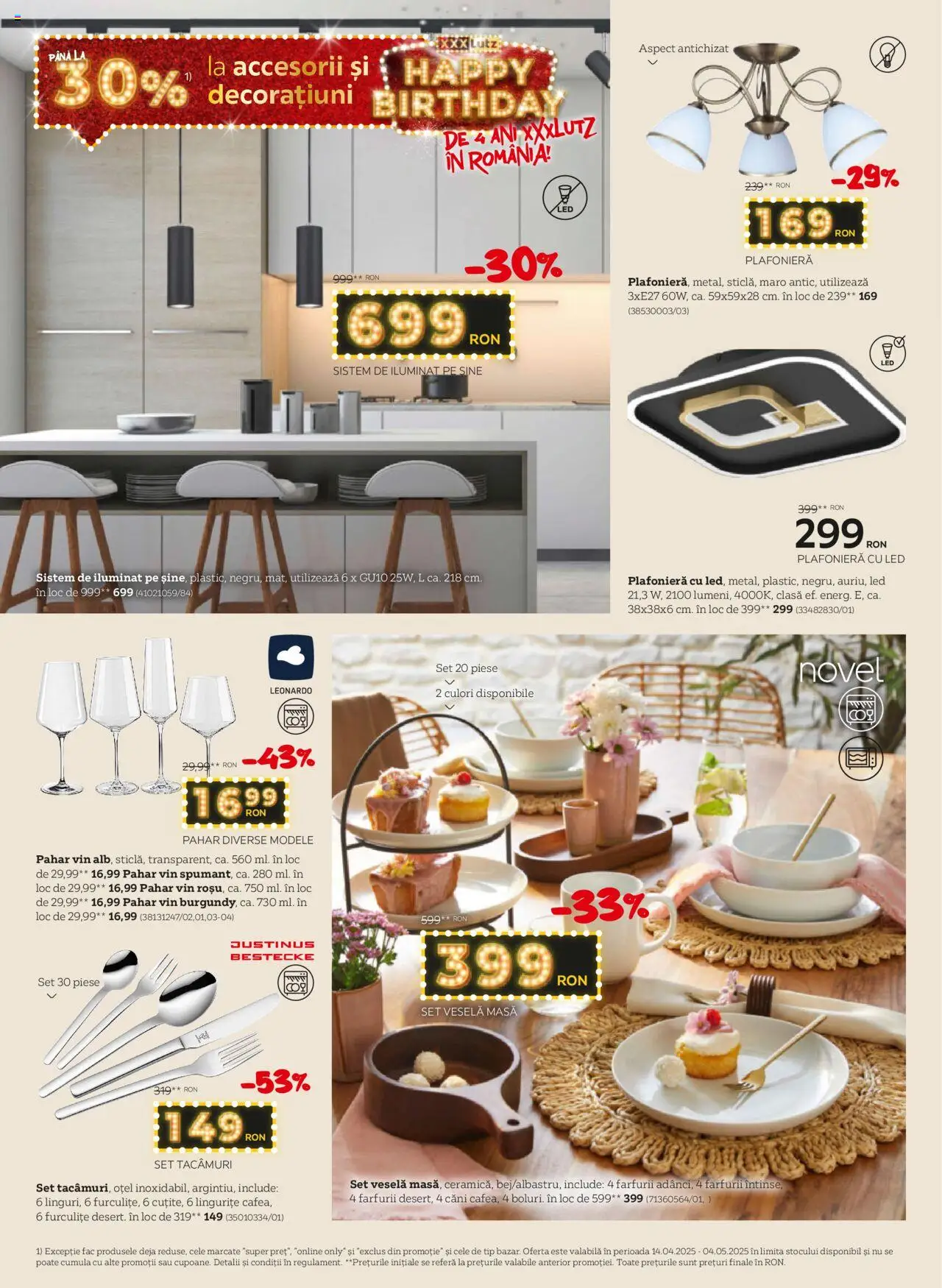 Catalog XXXLutz 14 Aprilie - 4 Mai 2025 | Pagina 14 | Produse: Plafonieră, Babak, Vin, Dağ çileği