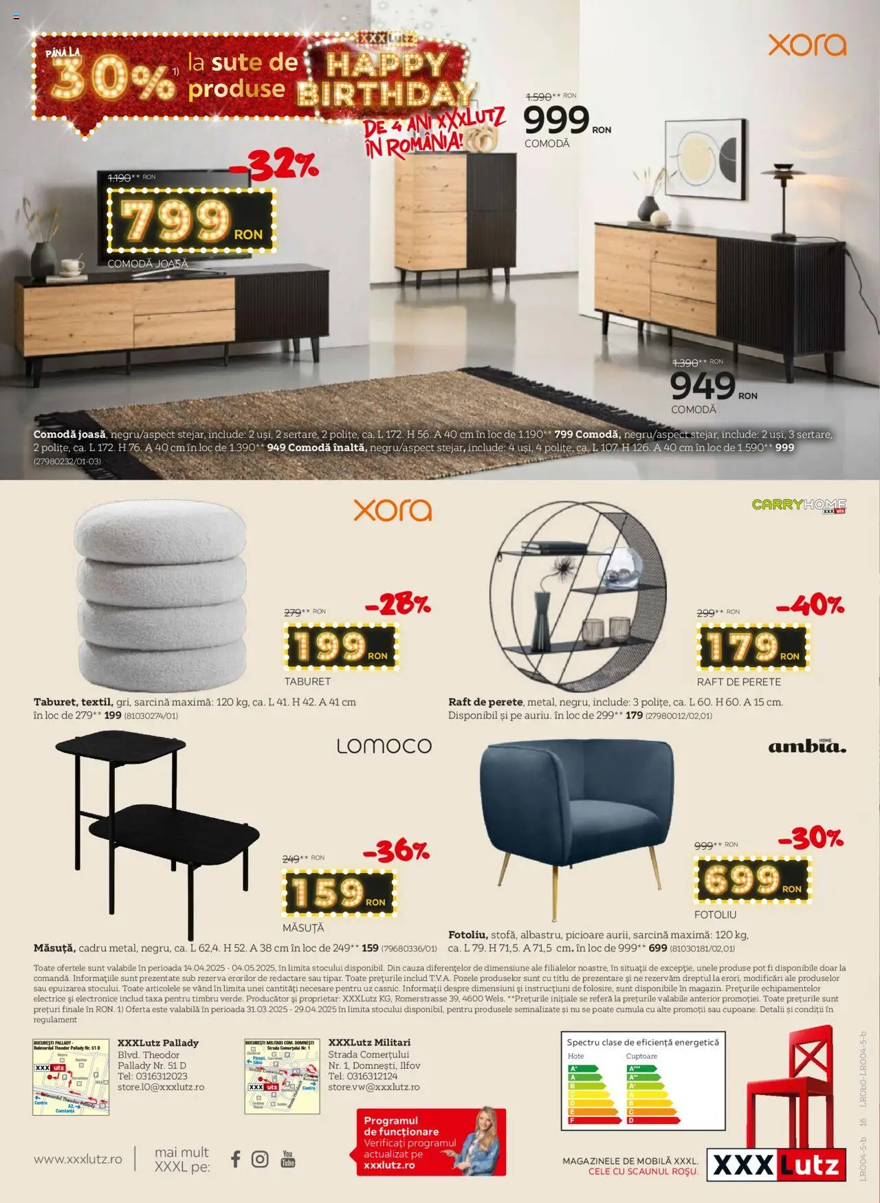 Catalog XXXLutz 14 Aprilie - 4 Mai 2025 | Pagina 16 | Produse: Fotoliu, Raft, Comodă, Taburet