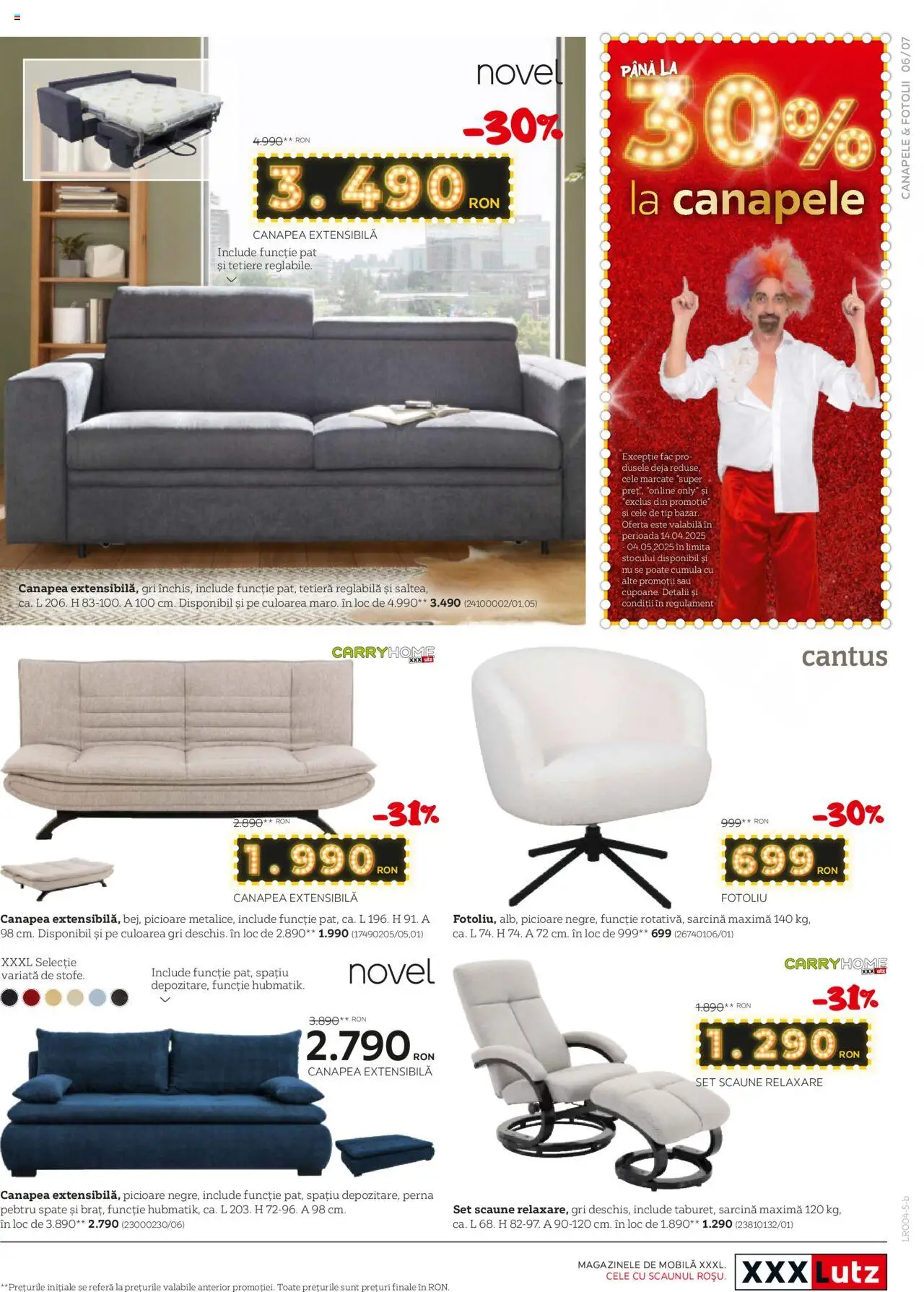 Catalog XXXLutz 14 Aprilie - 4 Mai 2025 | Pagina 7 | Produse: Pat, Pernă, Fotoliu, Canapea