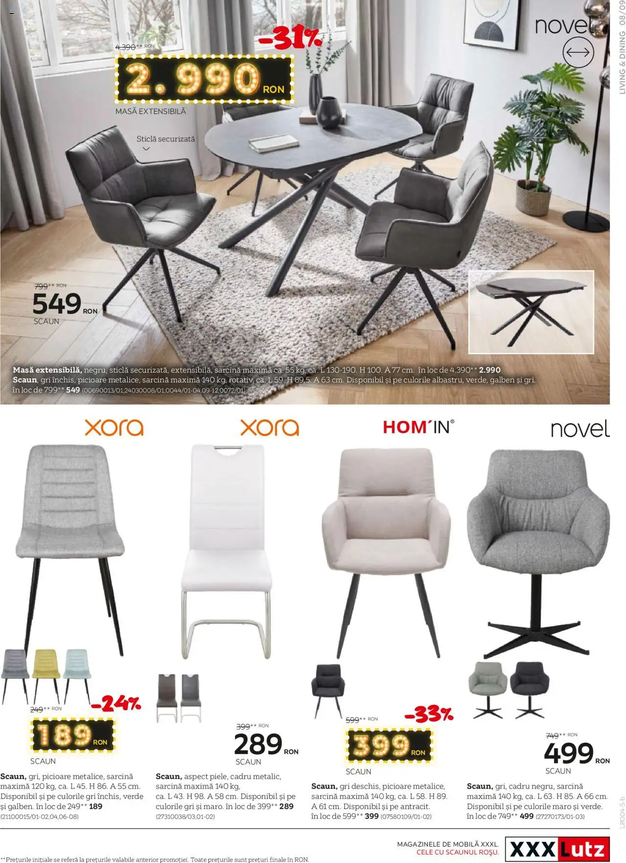 Catalog XXXLutz 14 Aprilie - 4 Mai 2025 | Pagina 9 | Produse: Masă, Scaun