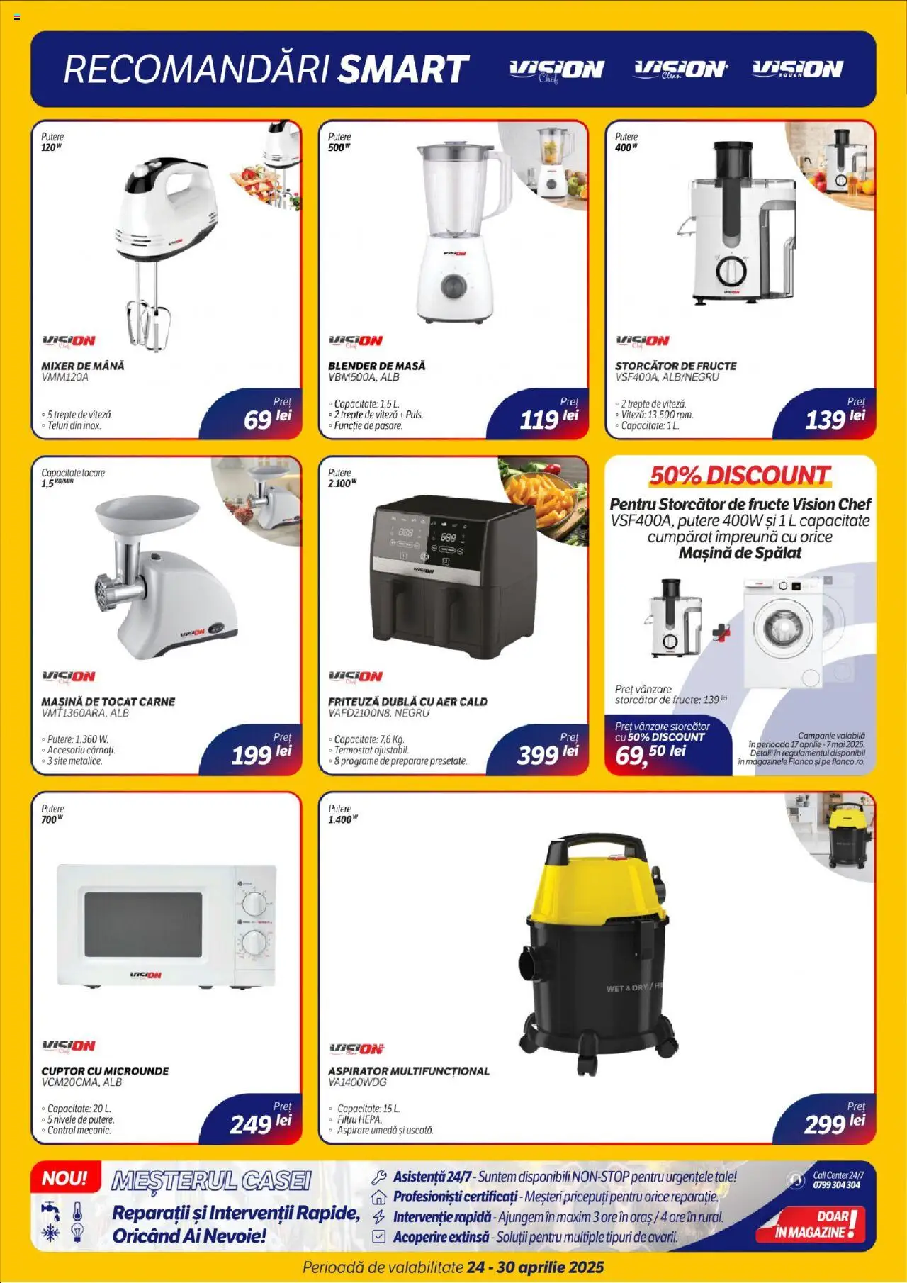 Catalog Flanco 24 - 30 Aprilie 2025 | Pagina 11 | Produse: Mașină De Spălat, Cuptor Cu Microunde, Mixer, Storcător