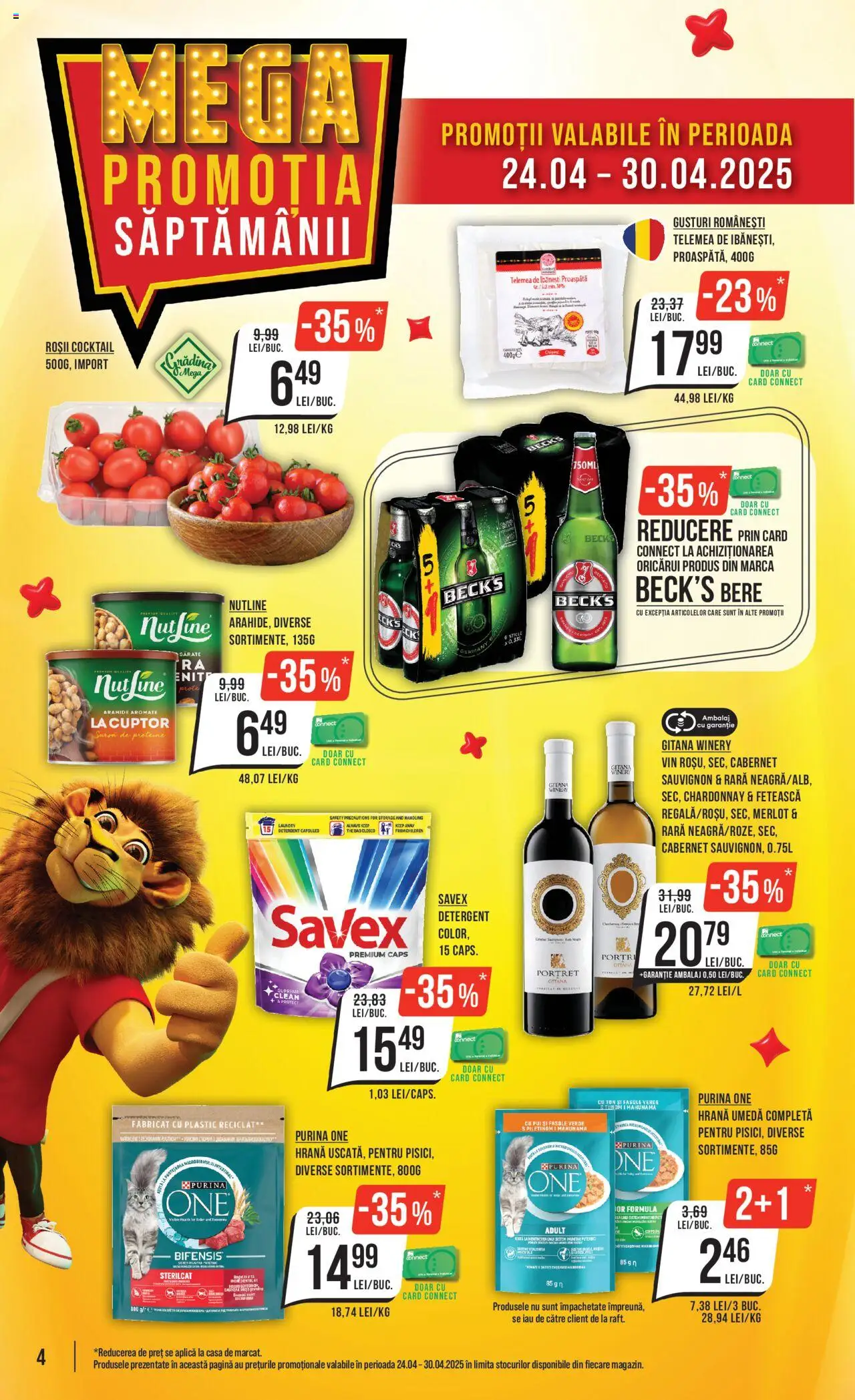 Catalog Mega Image 24 - 30 Aprilie 2025 | Pagina 4 | Produse: Vin, Cocktail, Roșii, Detergent
