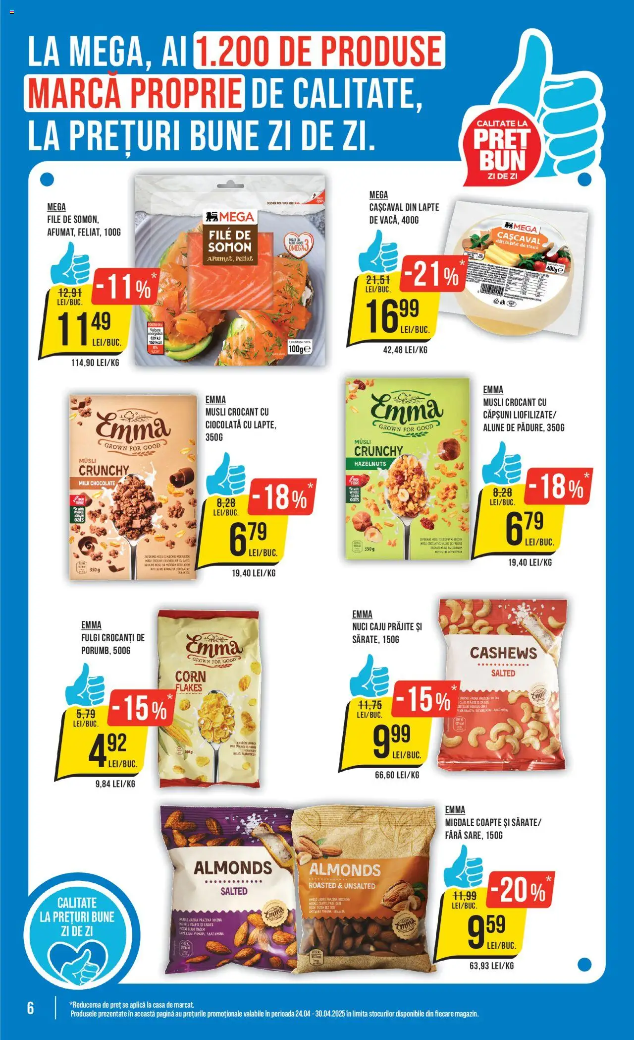 Catalog Mega Image 24 - 30 Aprilie 2025 | Pagina 6 | Produse: Alune, Ciocolată, Caju, Nuci