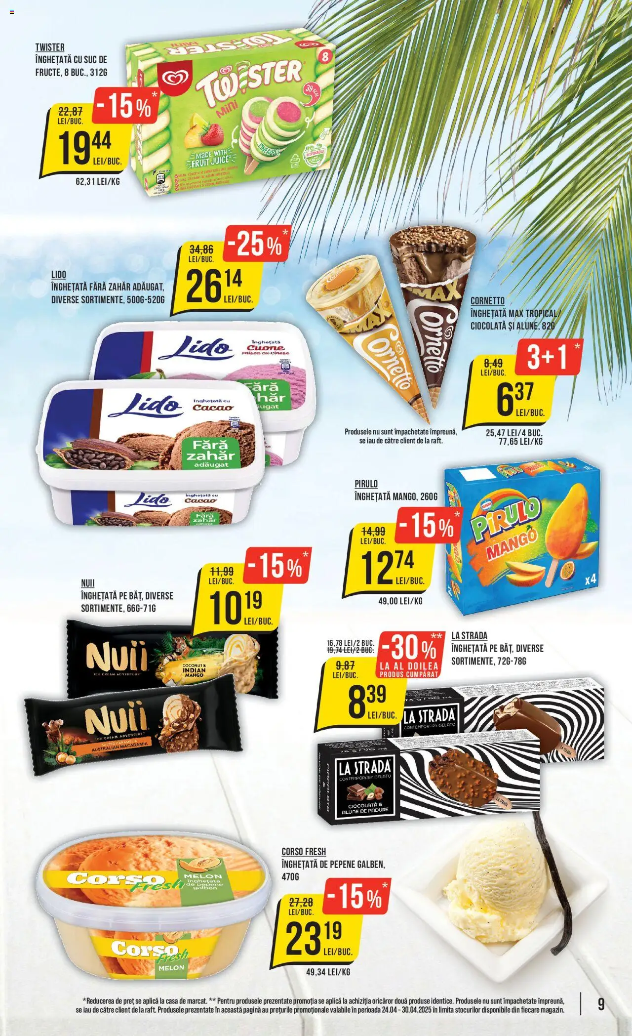 Catalog Mega Image 24 - 30 Aprilie 2025 | Pagina 9 | Produse: Pepene Galben, Ciocolată, Suc, Frișcă
