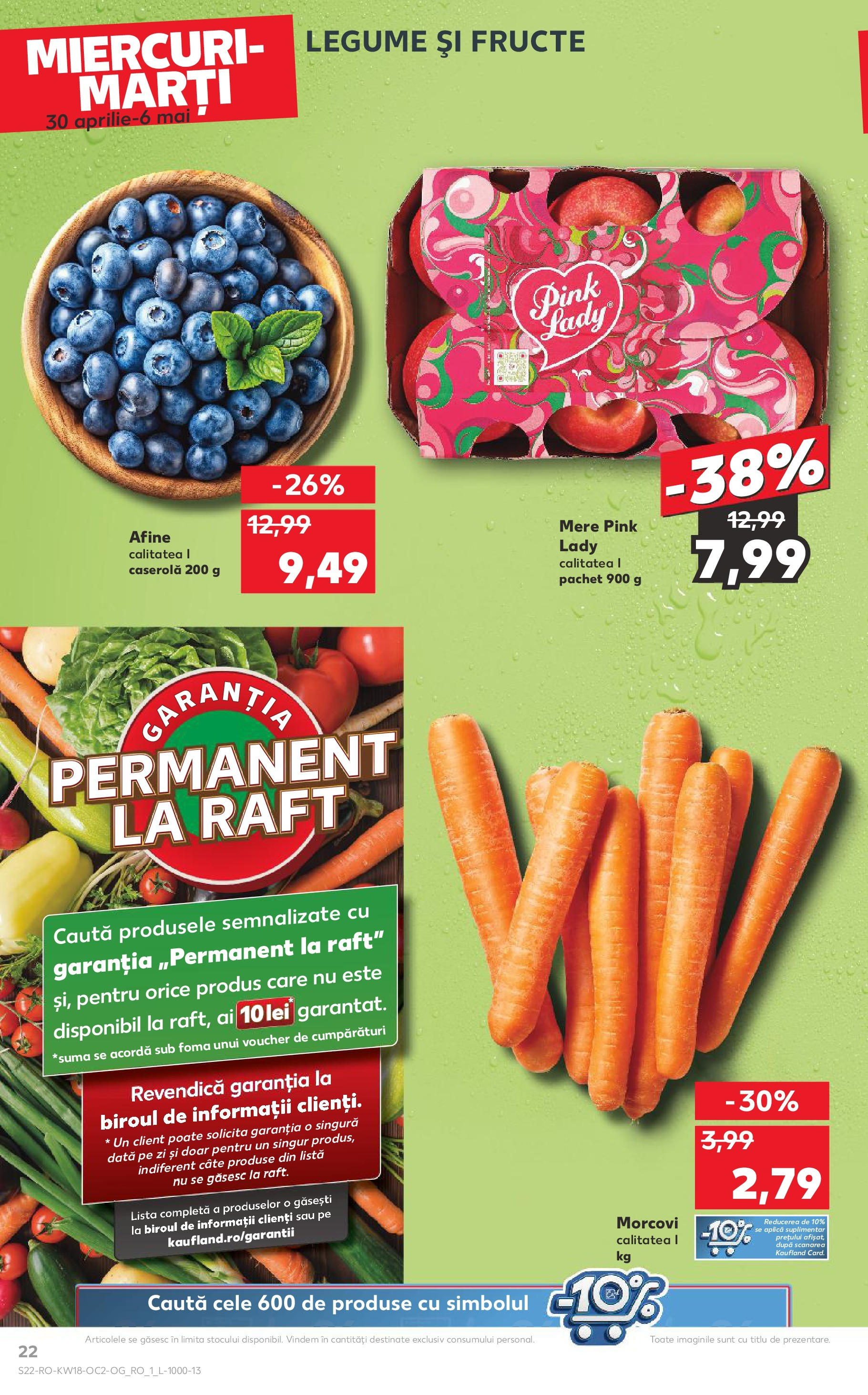 Catalog Kaufland 30 Aprilie - 6 Mai 2025 | Pagina 22 | Produse: Afine, Raft, Mere, Legume