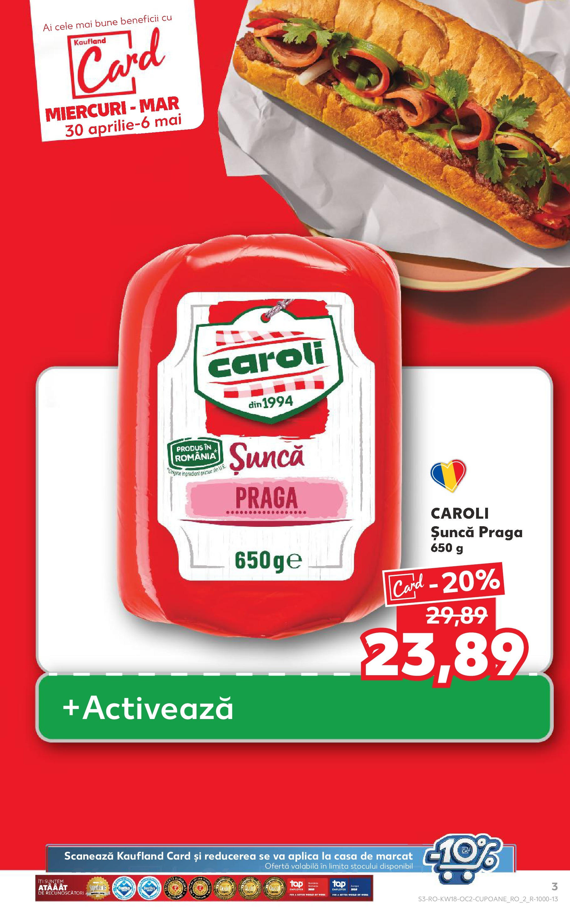 Catalog Kaufland 30 Aprilie - 6 Mai 2025 | Pagina 3 | Produse: Șuncă