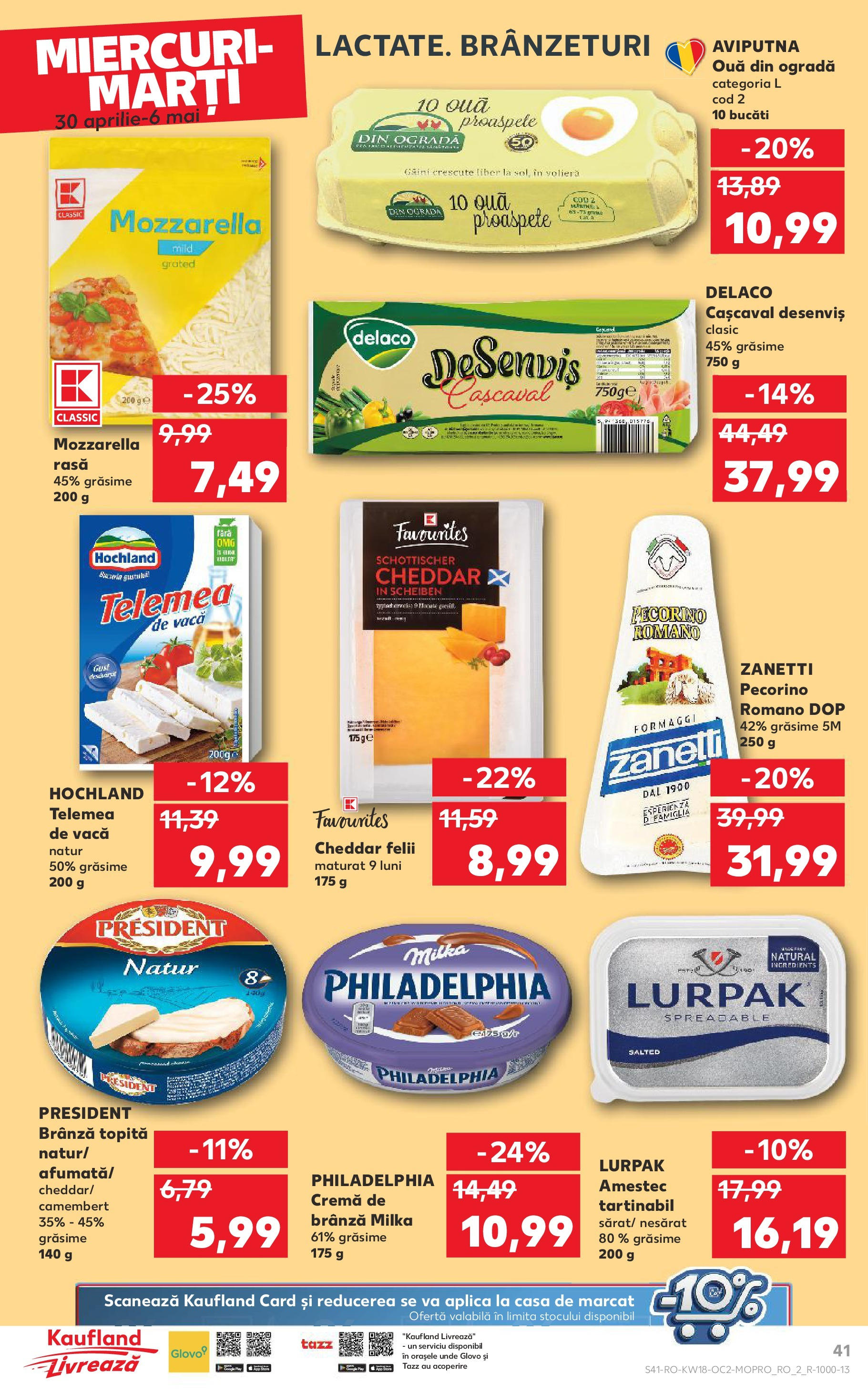 Catalog Kaufland 30 Aprilie - 6 Mai 2025 | Pagina 41 | Produse: Light Kedi Konservesi, Cașcaval, Cremă, Ouă