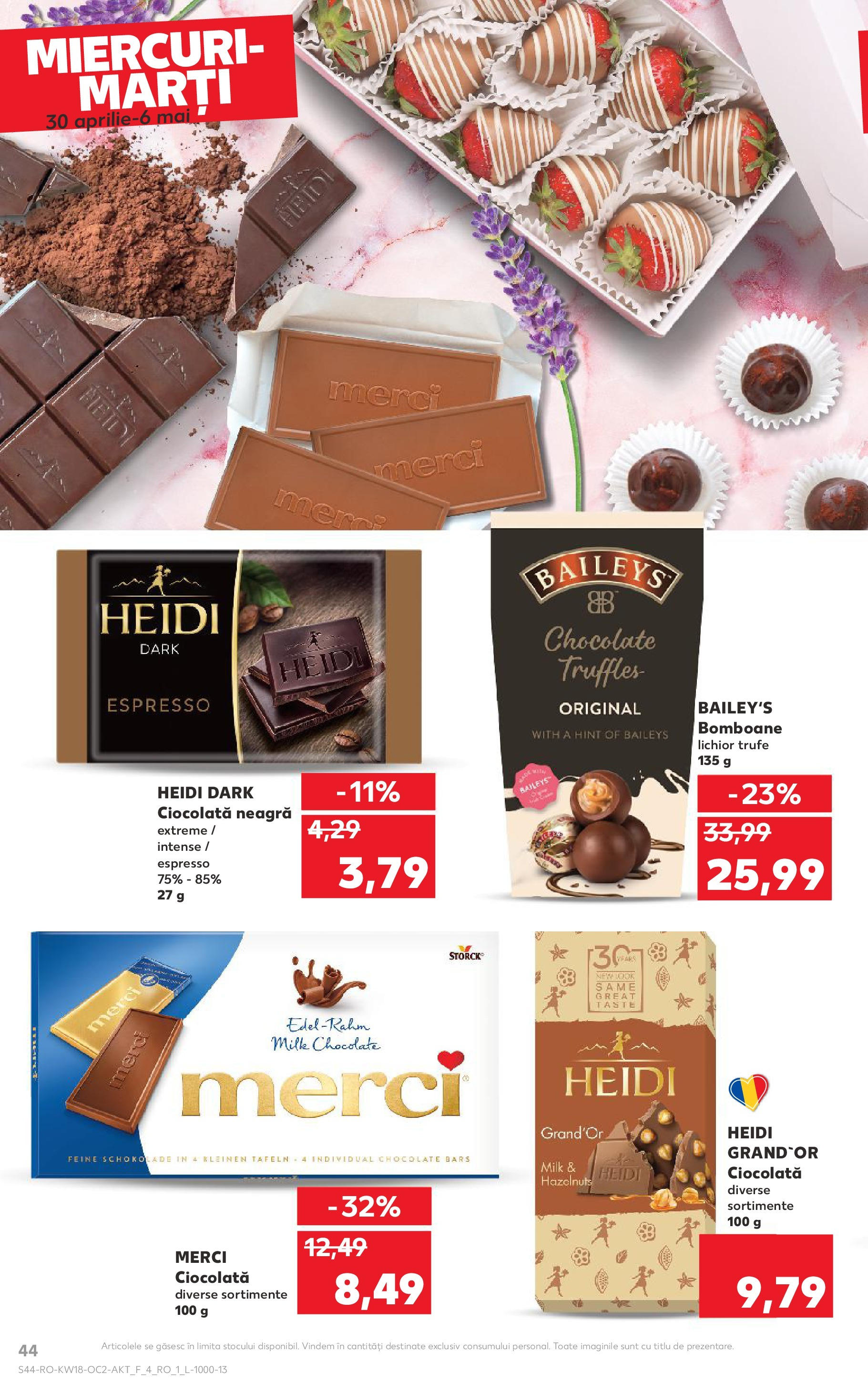 Catalog Kaufland 30 Aprilie - 6 Mai 2025 | Pagina 44 | Produse: Lichior, Ciocolată, Bomboane