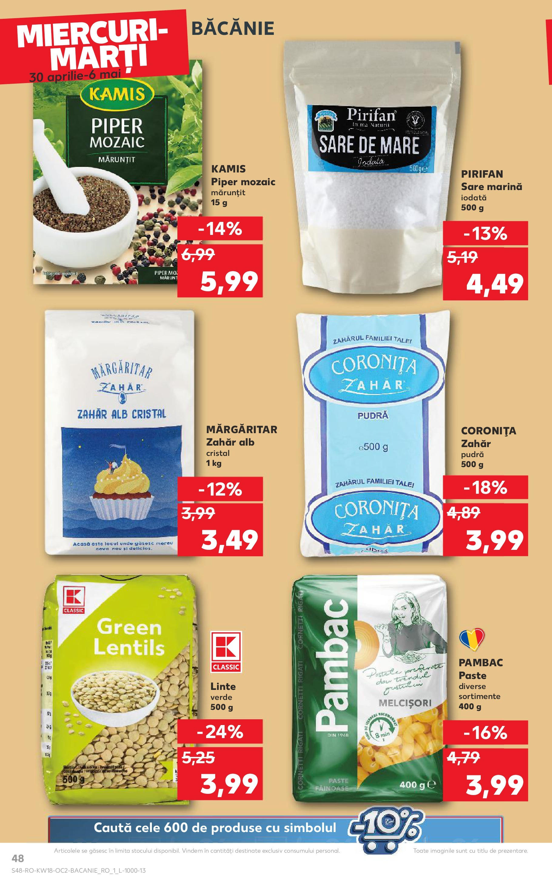 Catalog Kaufland 30 Aprilie - 6 Mai 2025 | Pagina 48 | Produse: Pudră, Paste, Sare, Zahăr