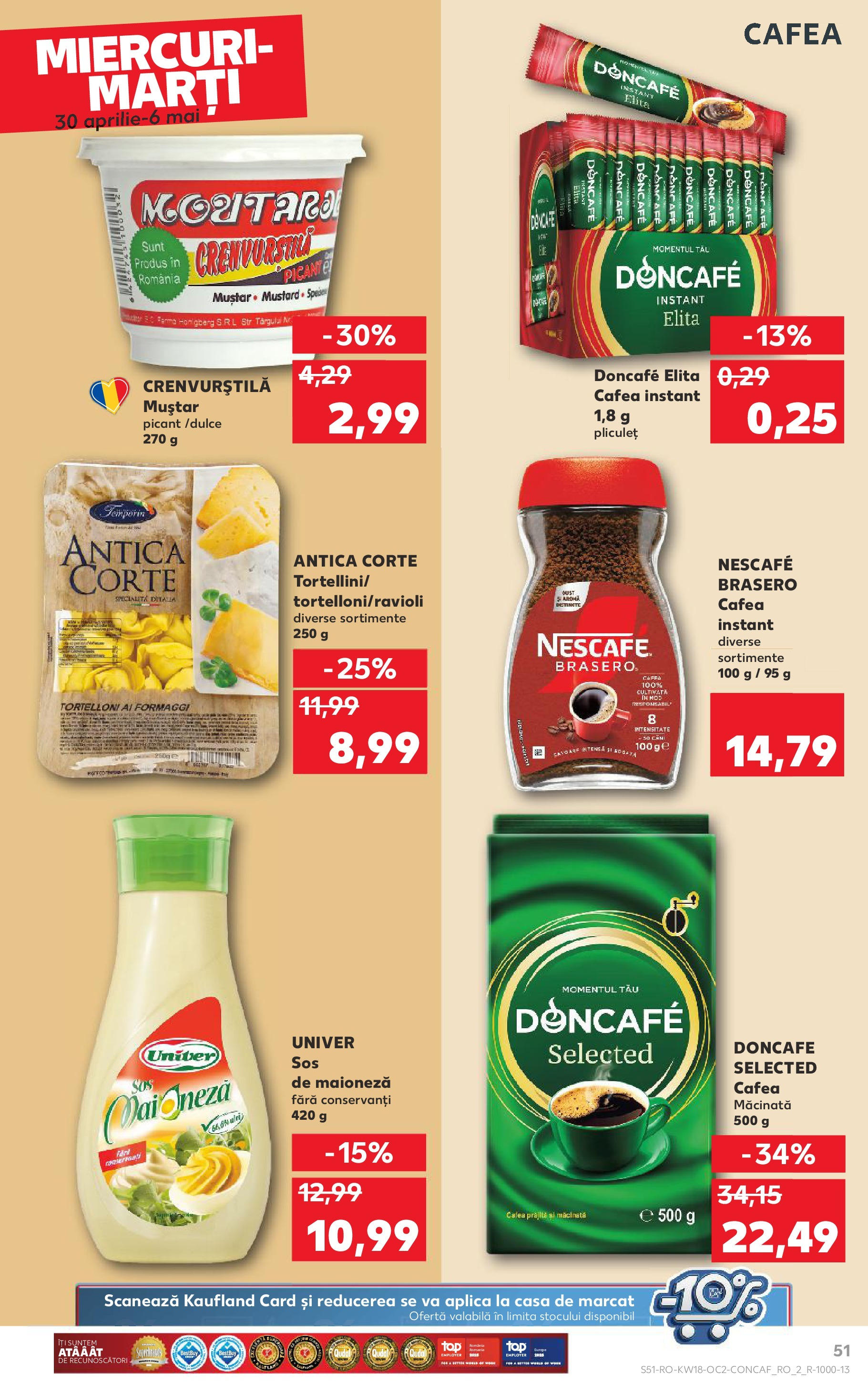 Catalog Kaufland 30 Aprilie - 6 Mai 2025 | Pagina 51 | Produse: Cafea, Muștar, Maioneză