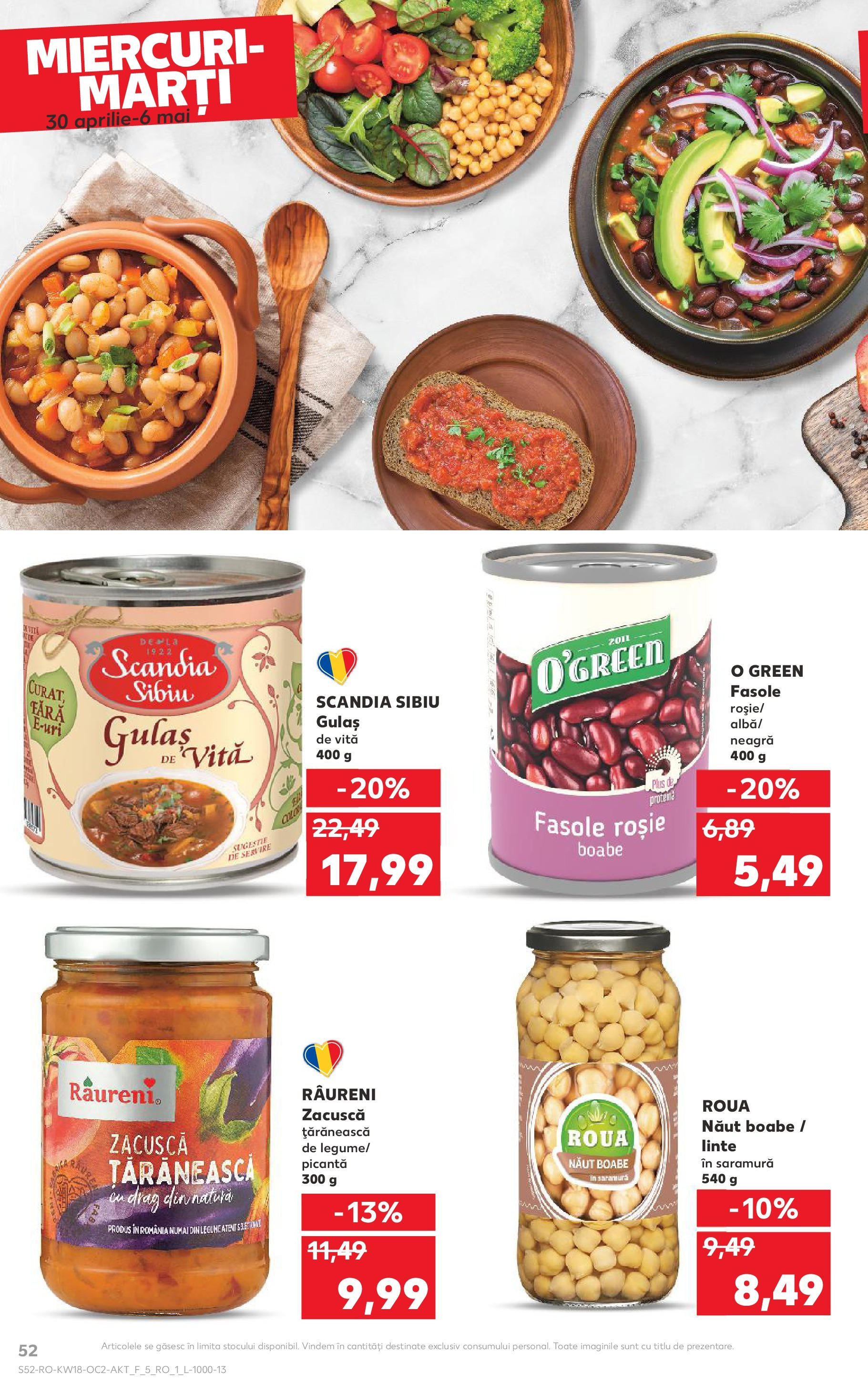 Catalog Kaufland 30 Aprilie - 6 Mai 2025 | Pagina 52 | Produse: Gulaș, Zacuscă