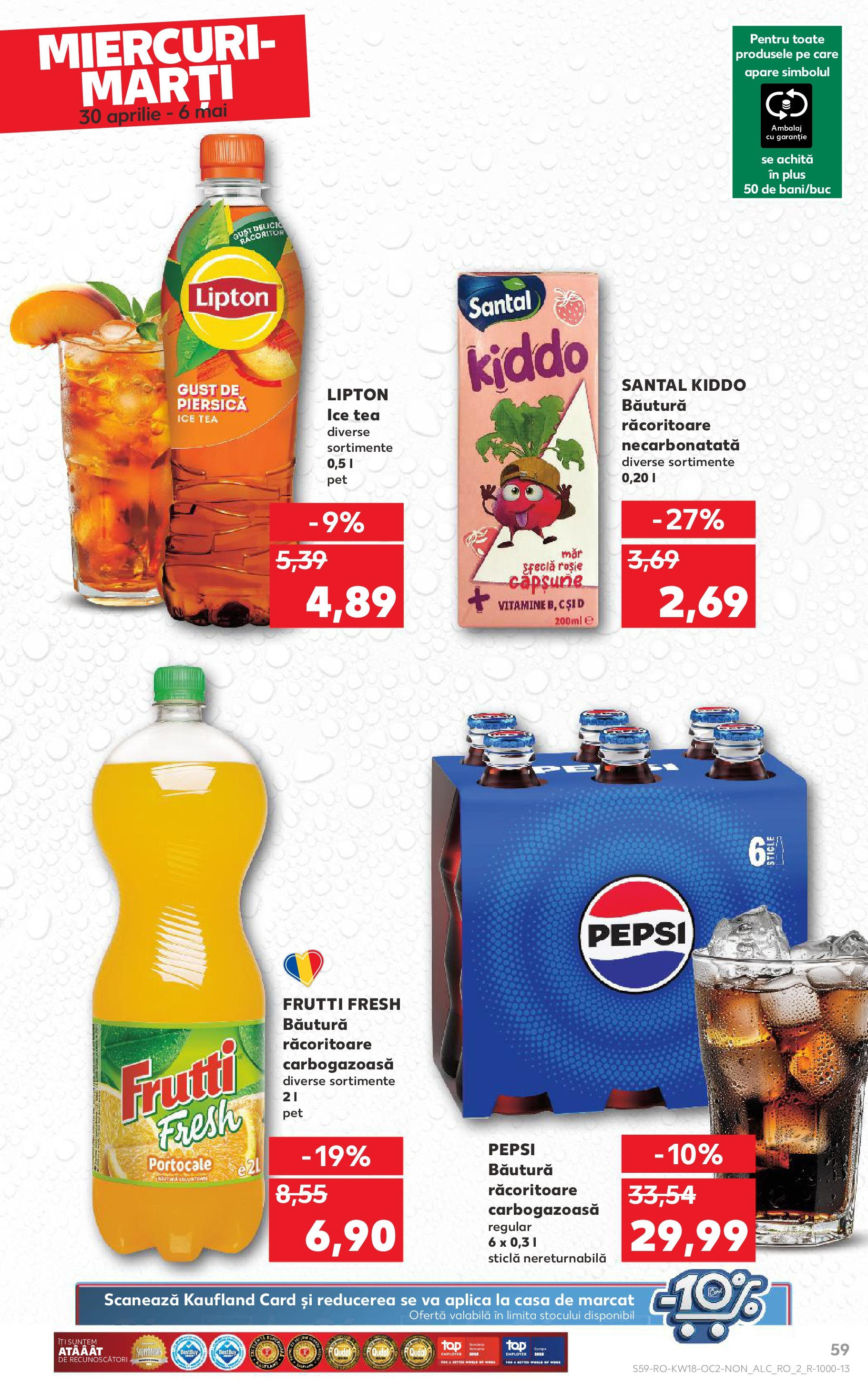Catalog Kaufland 30 Aprilie - 6 Mai 2025 | Pagina 59 | Produse: Piersică, Portocale, Ice tea, Sfeclă