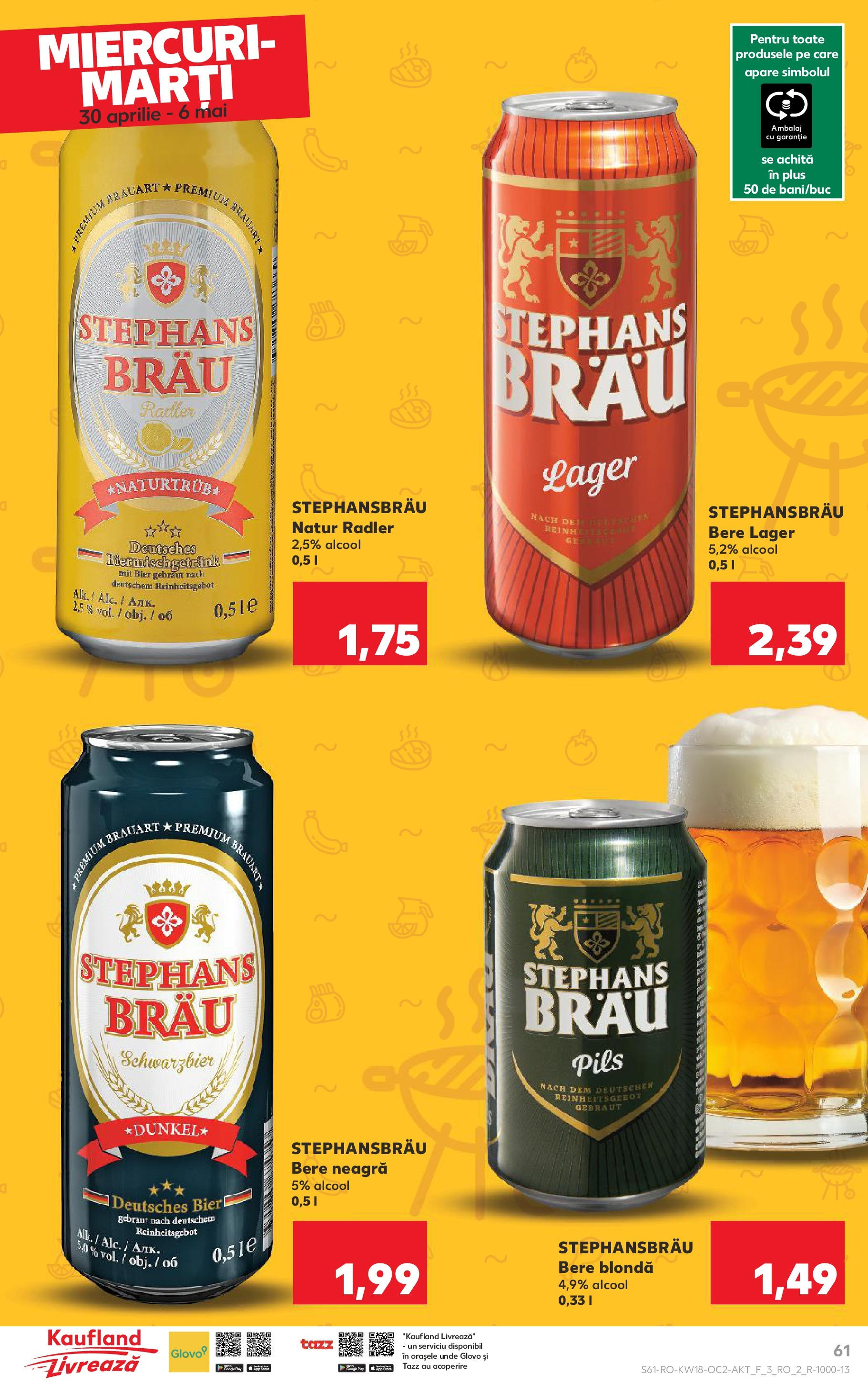 Catalog Kaufland 30 Aprilie - 6 Mai 2025 | Pagina 61 | Produse: Bere