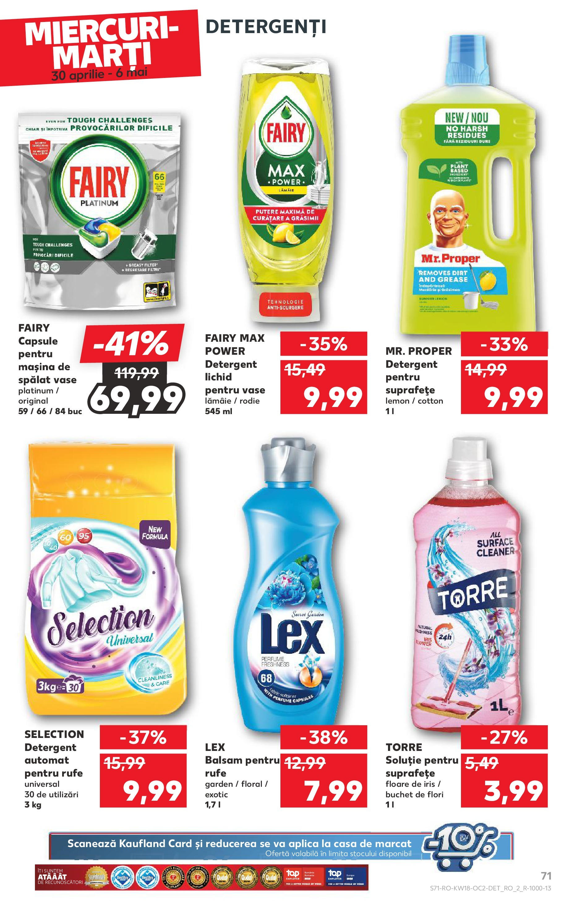 Catalog Kaufland 30 Aprilie - 6 Mai 2025 | Pagina 71 | Produse: Mașină De Spălat, Balsam, Detergent, Lămâie