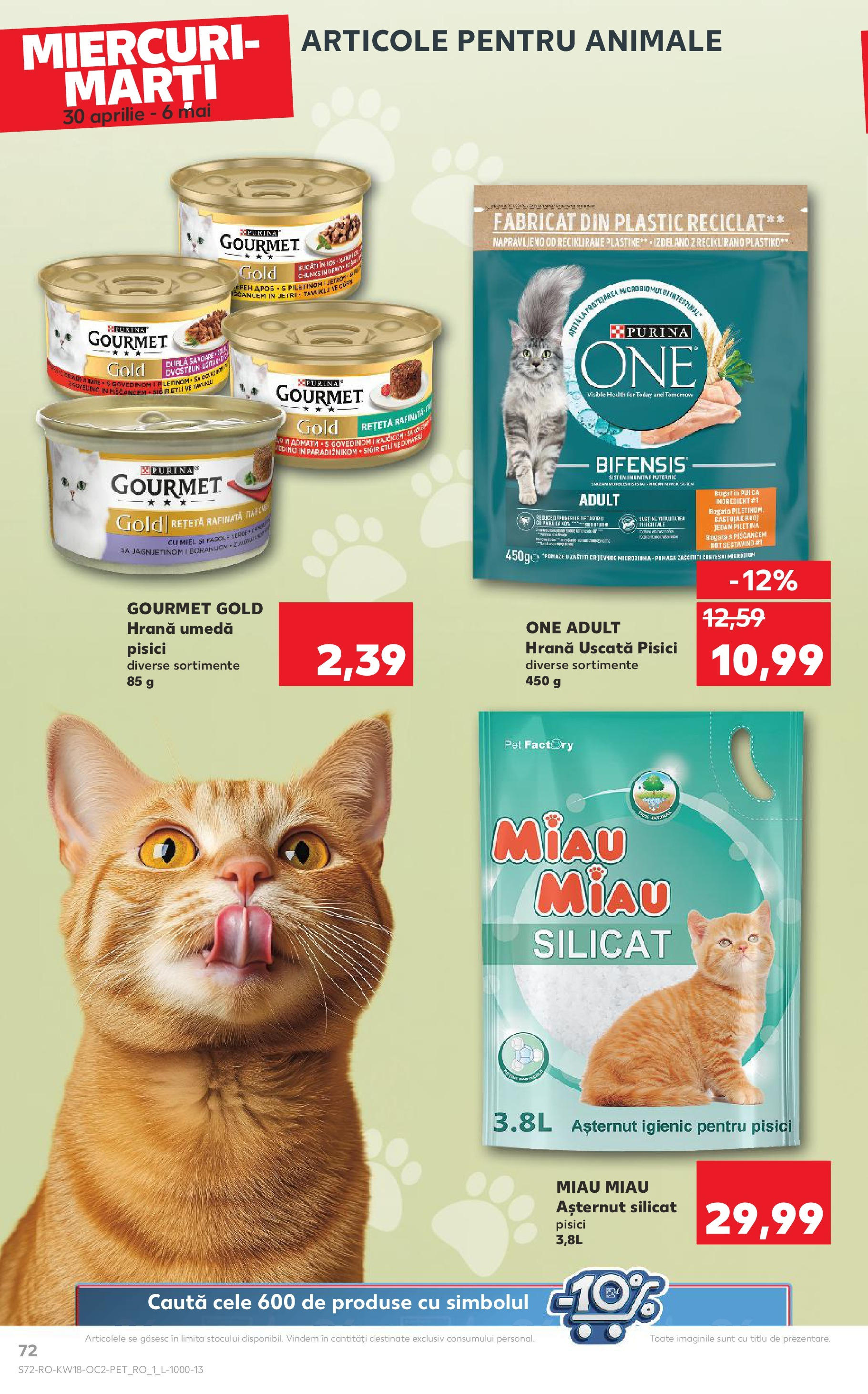 Catalog Kaufland 30 Aprilie - 6 Mai 2025 | Pagina 72 | Produse: Hacıyatmaz Kedi Oyuncağı