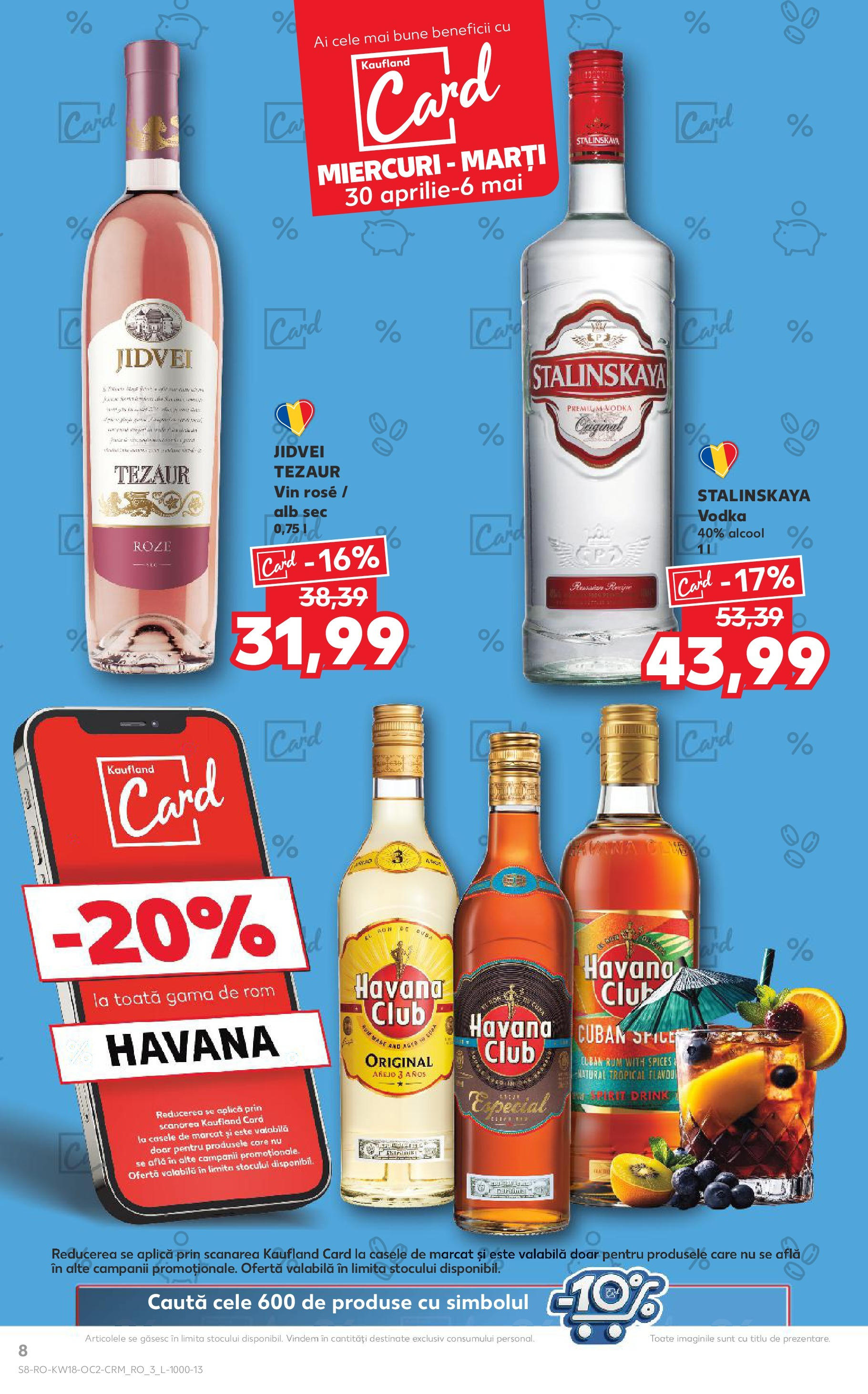 Catalog Kaufland 30 Aprilie - 6 Mai 2025 | Pagina 8 | Produse: Vin, Klementiinit, Rom, Vodka