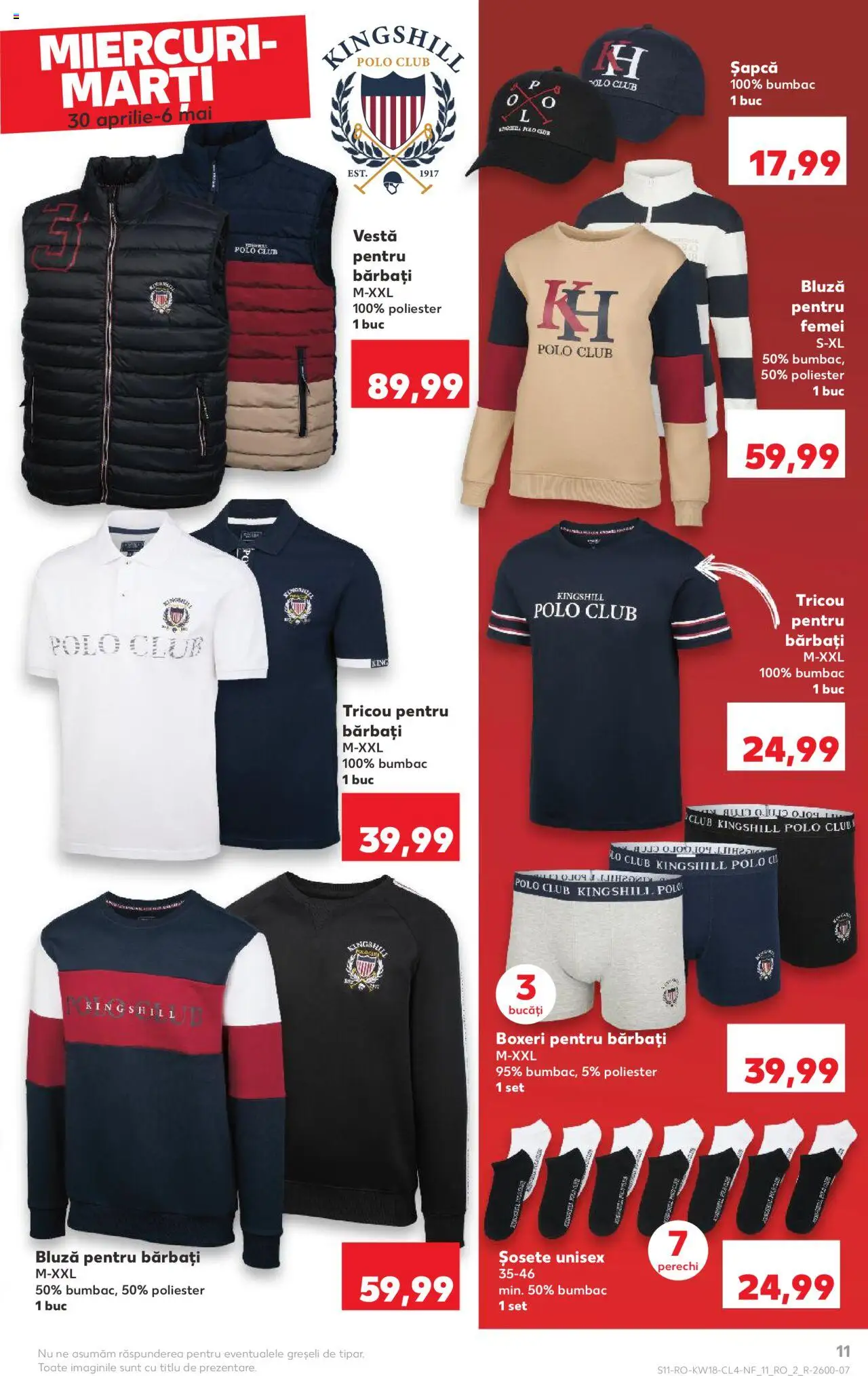 Catalog Kaufland 30 Aprilie - 6 Mai 2025 | Pagina 11 | Produse: Șapcă, Tricou, Bluză, Vestă
