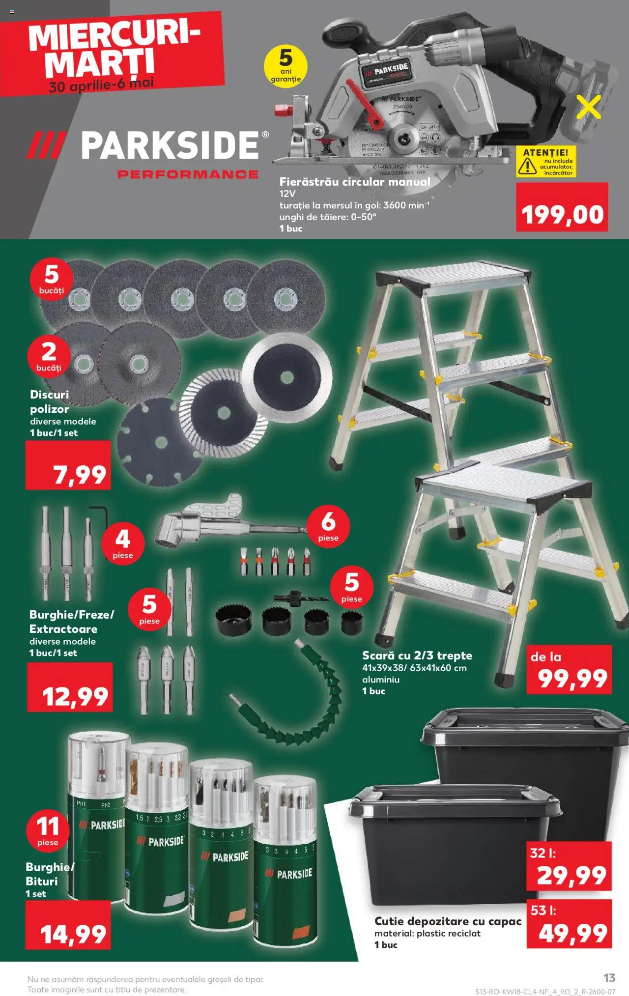Catalog Kaufland 30 Aprilie - 6 Mai 2025 | Pagina 13 | Produse: Kaşe, Polizor, Scară, Cutie