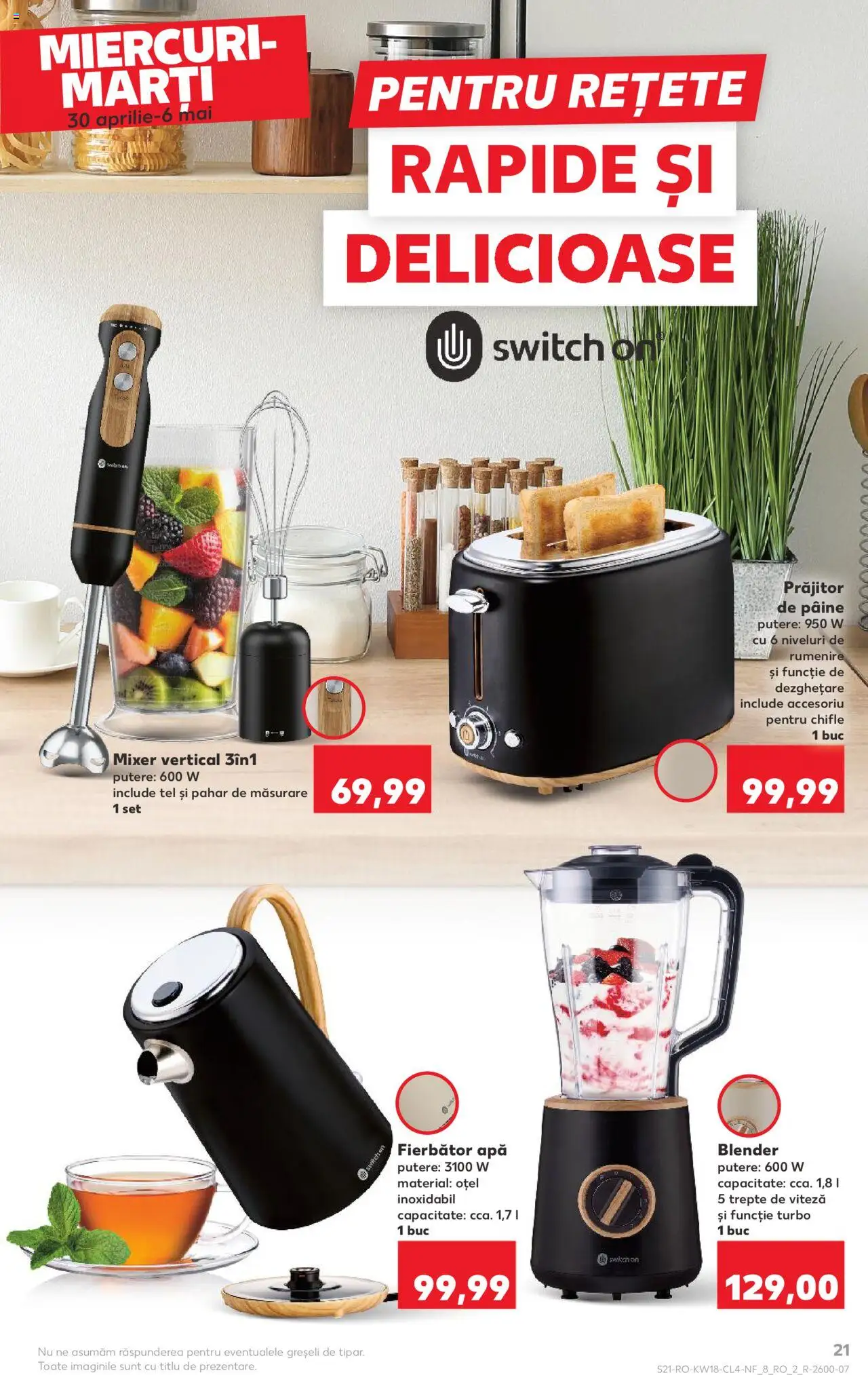 Catalog Kaufland 30 Aprilie - 6 Mai 2025 | Pagina 21 | Produse: Blender, Mixer, Pâine, Apă
