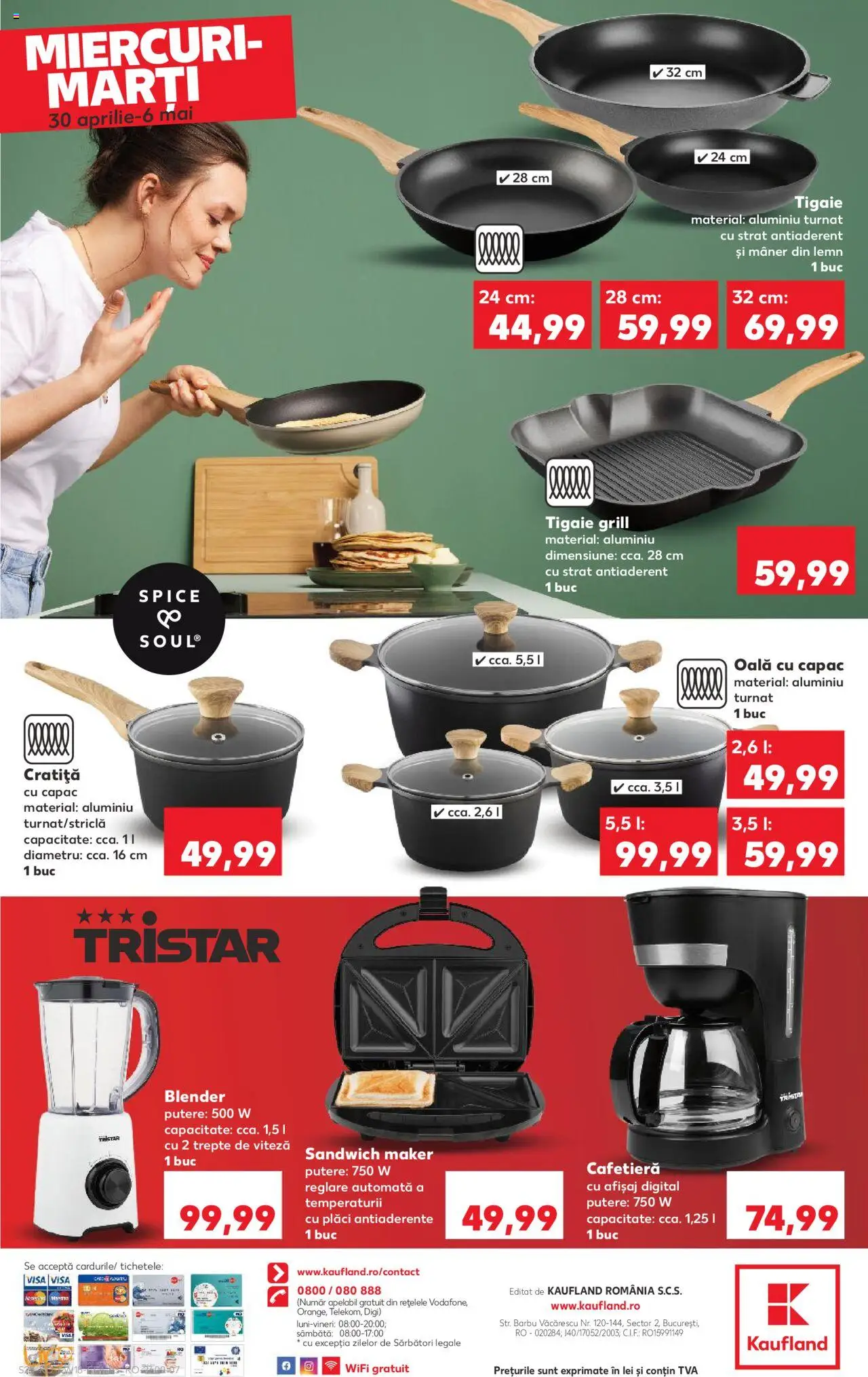 Catalog Kaufland 30 Aprilie - 6 Mai 2025 | Pagina 24 | Produse: Tigaie, Grill, Cafetieră, Oală