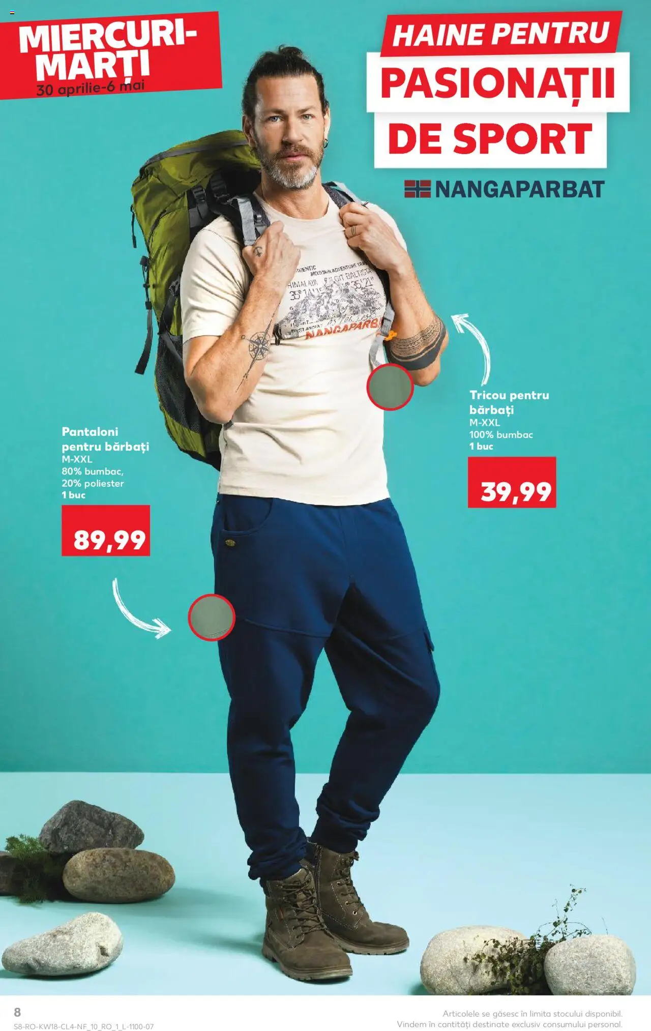 Catalog Kaufland 30 Aprilie - 6 Mai 2025 | Pagina 8 | Produse: Kestane, Haine, Tricou, Pantaloni