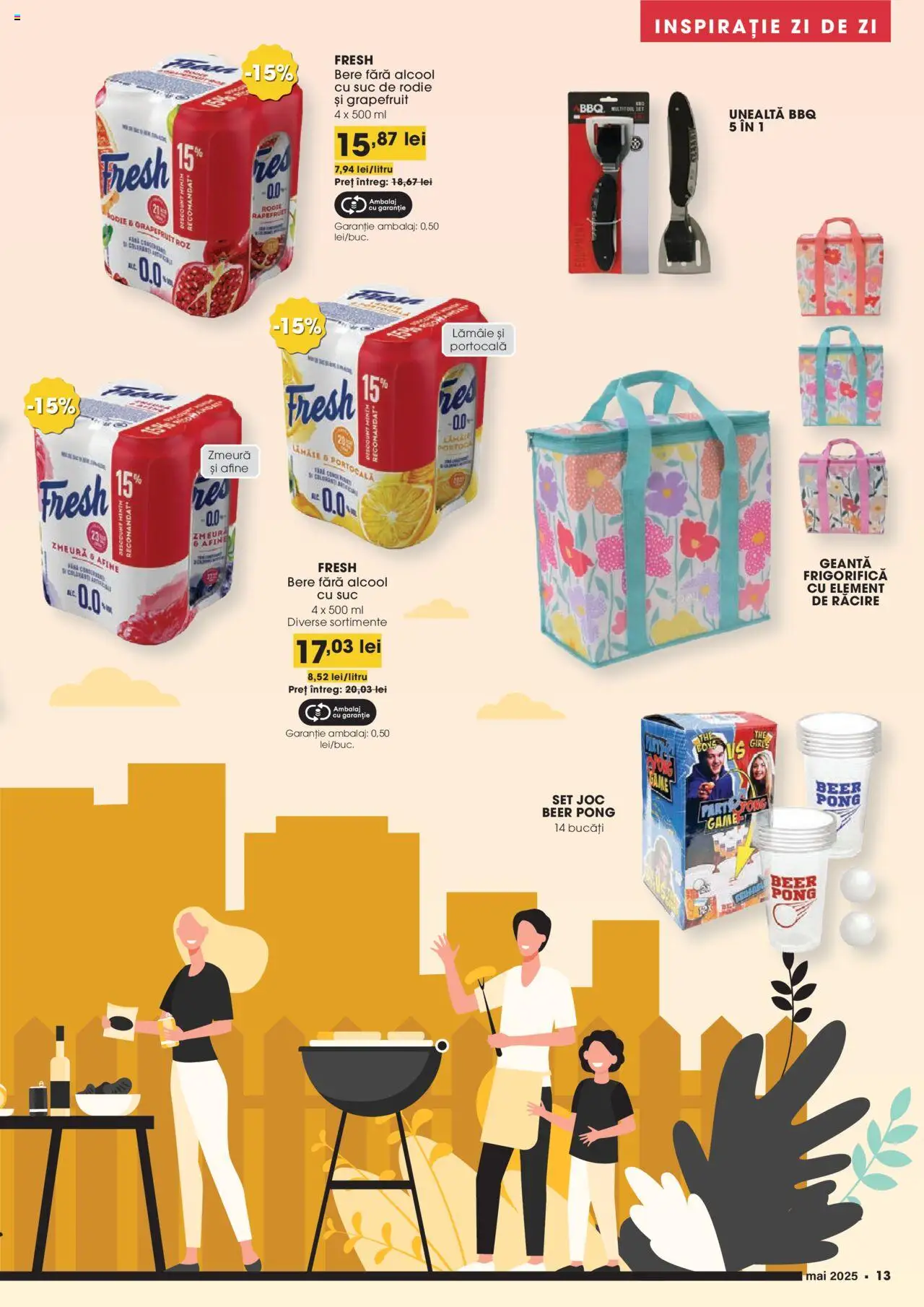 Catalog Mega Image 1 - 27 Mai 2025 | Pagina 13 | Produse: Afine, Geantă, Suc, Bere