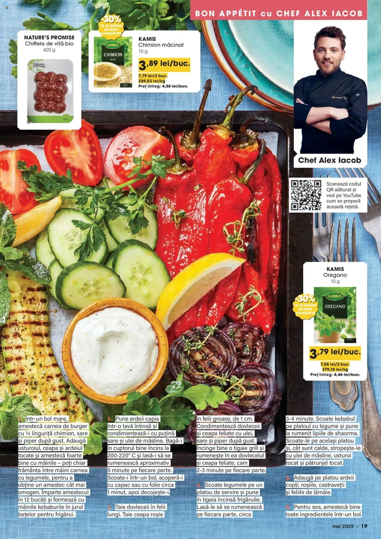 Catalog Mega Image 1 - 27 Mai 2025 | Pagina 19 | Produse: Chiftele, Sare, Piper, Usturoi