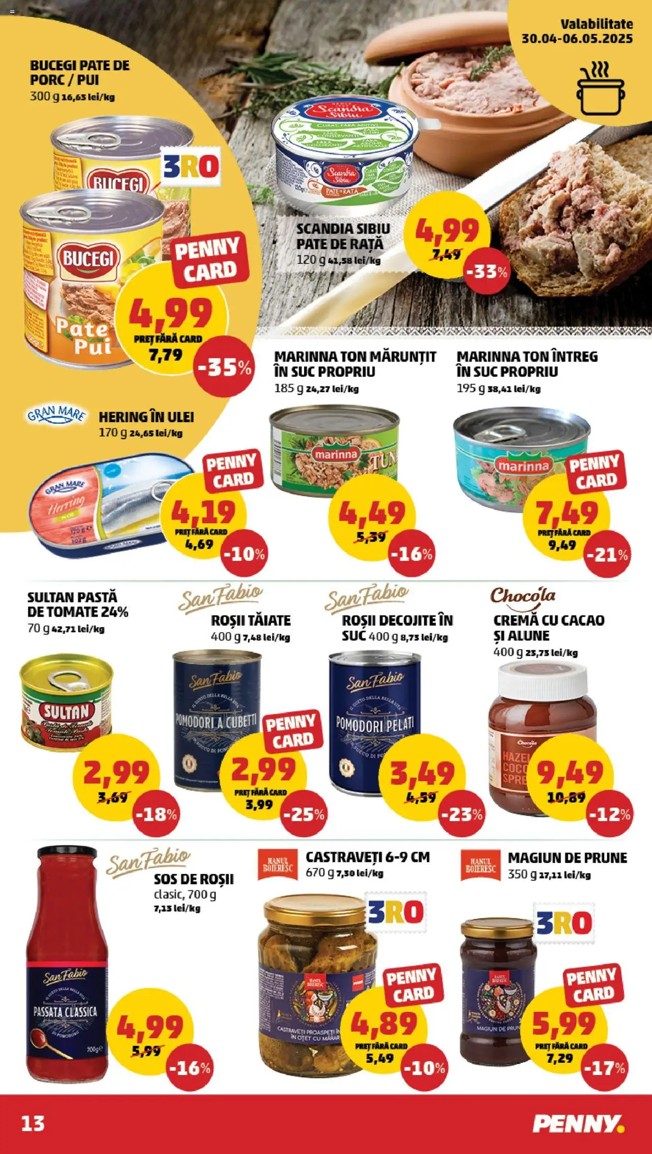 Catalog PENNY Market 30 Aprilie - 6 Mai 2025 | Pagina 13 | Produse: Pate, Rață, Alune, Sos