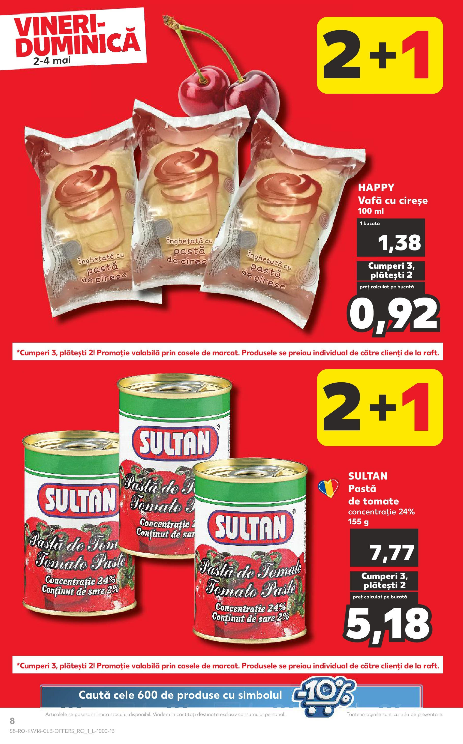 Catalog Kaufland 2 - 4 Mai 2025 | Pagina 8 | Produse: Paste, Cireșe, Înghețată, Sare